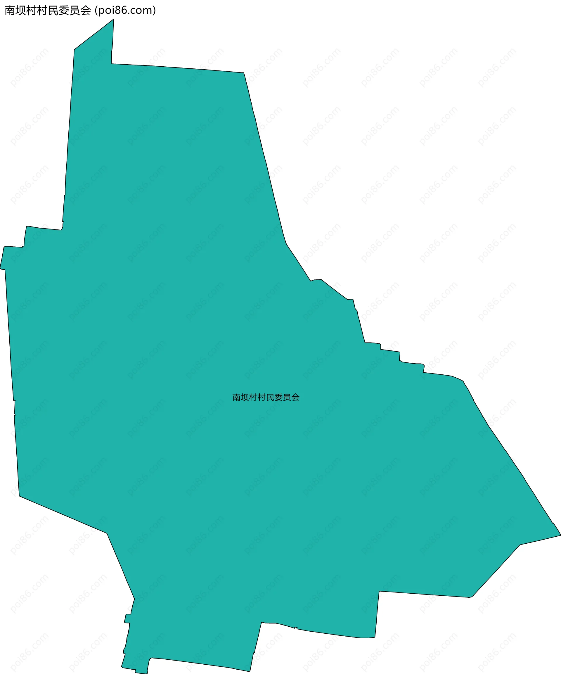 南坝村村民委员会边界地图