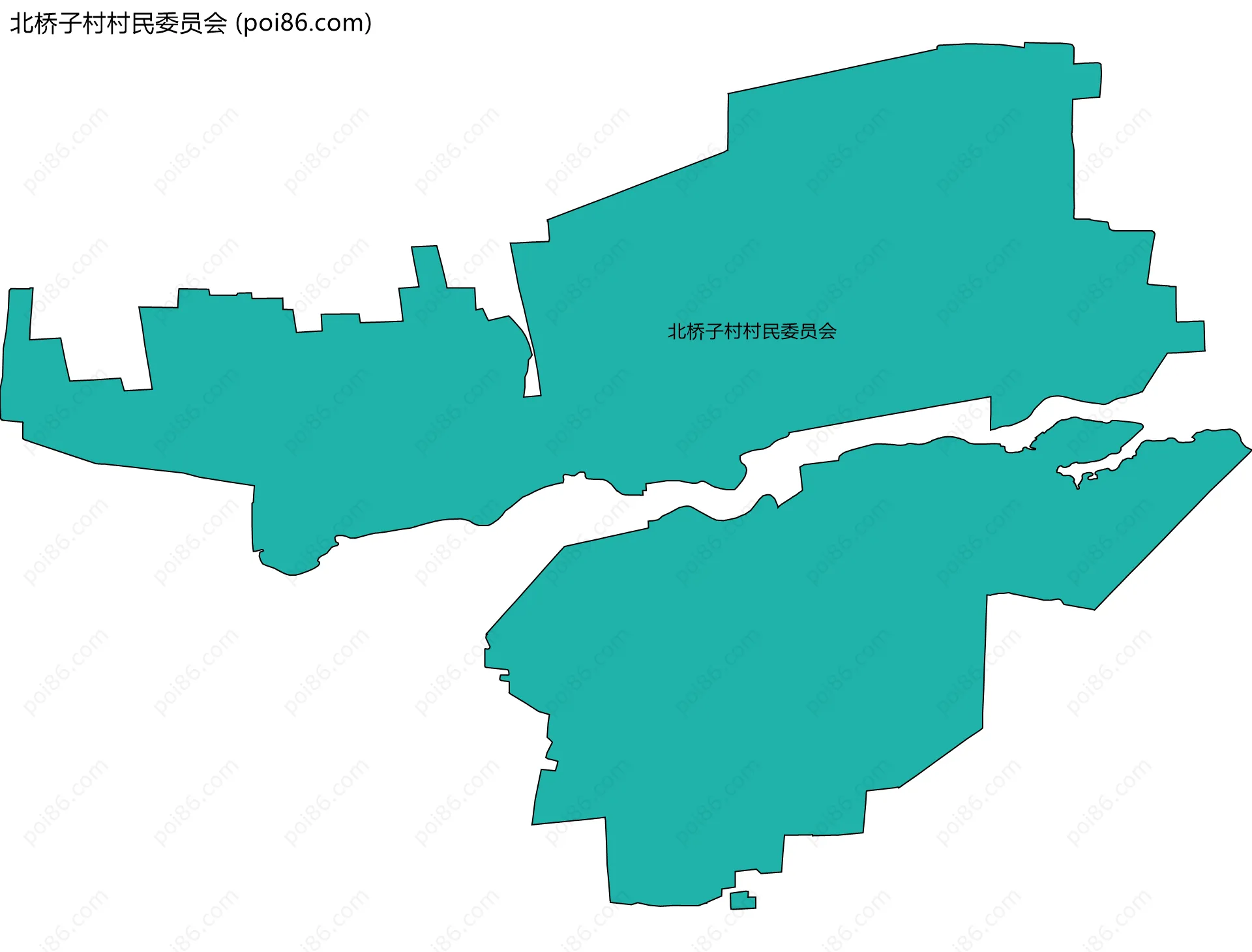 北桥子村村民委员会边界地图