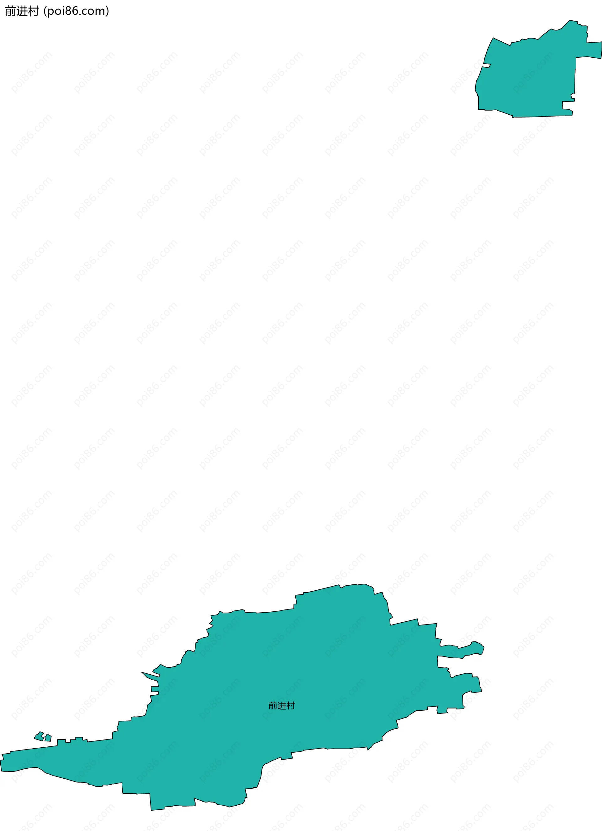 前进村边界地图