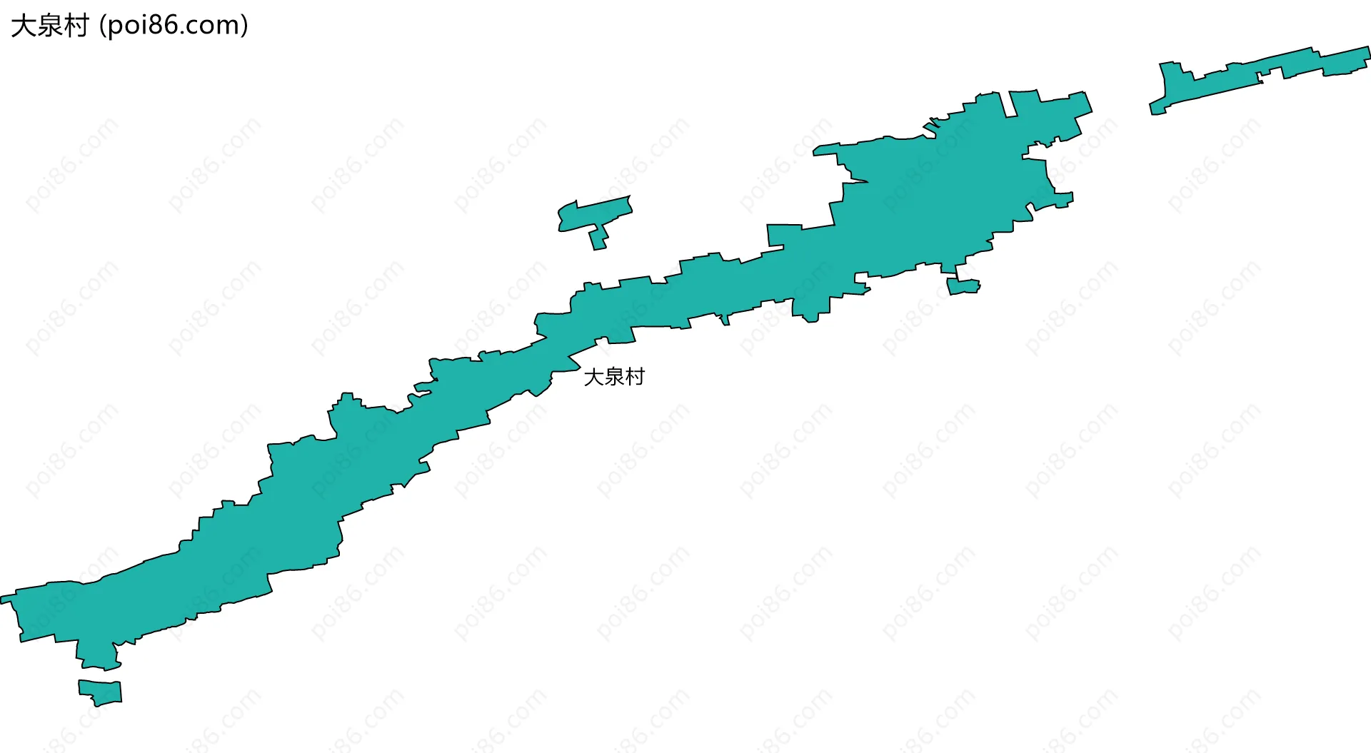 大泉村边界地图
