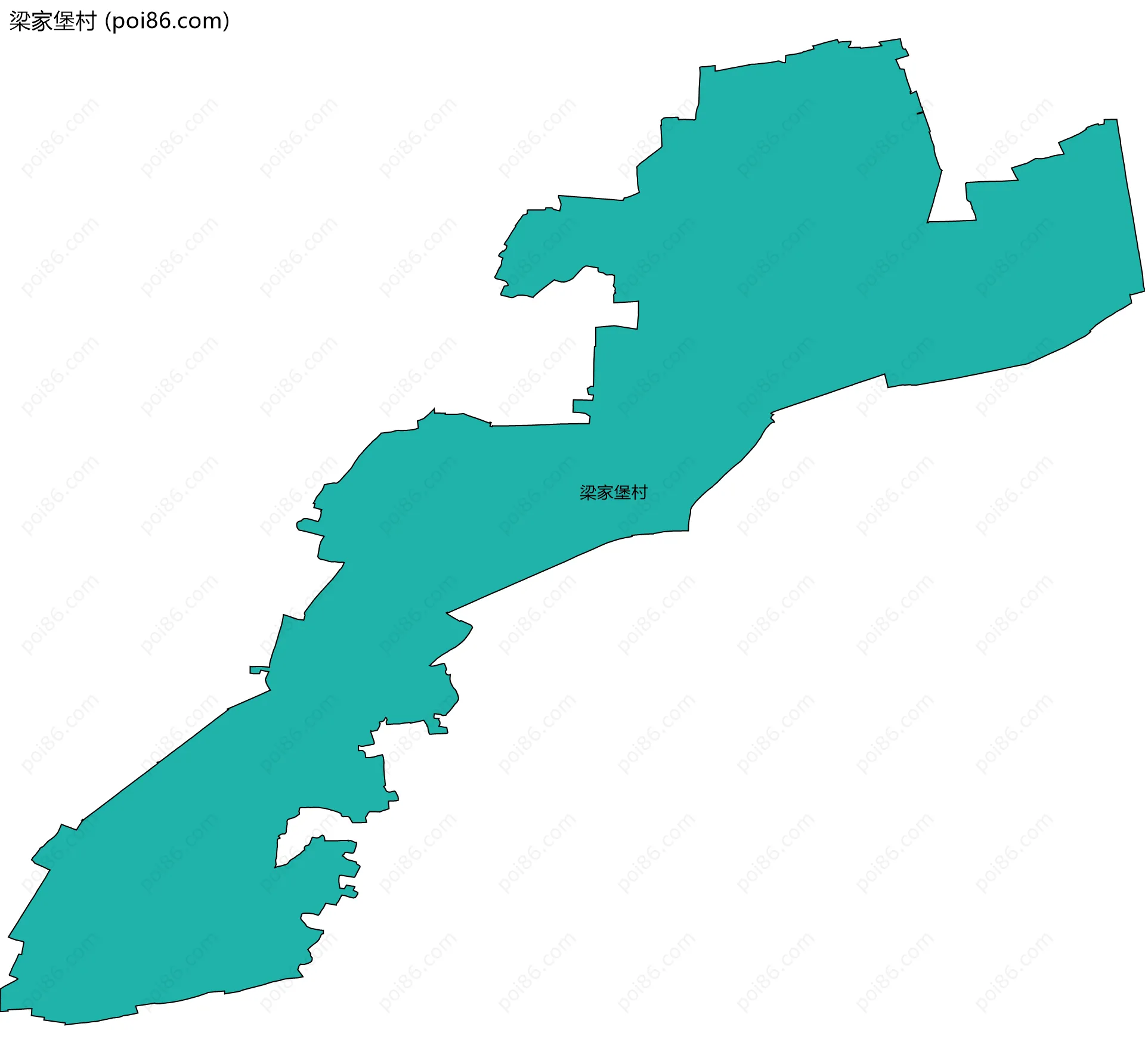 梁家堡村边界地图