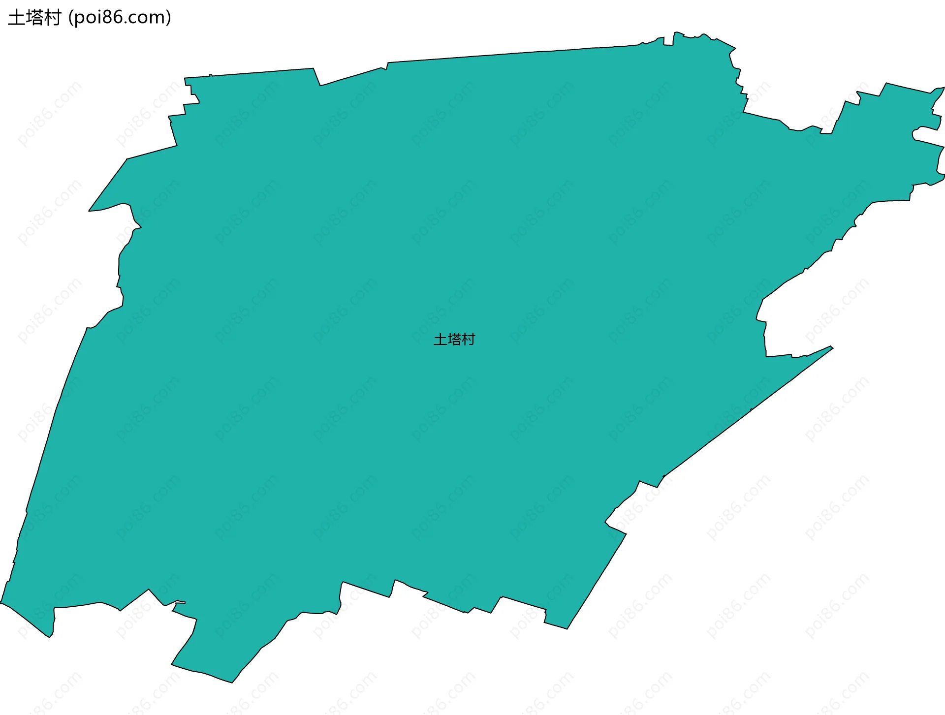 土塔村边界地图