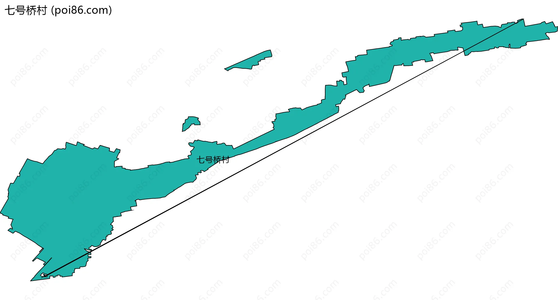 七号桥村边界地图