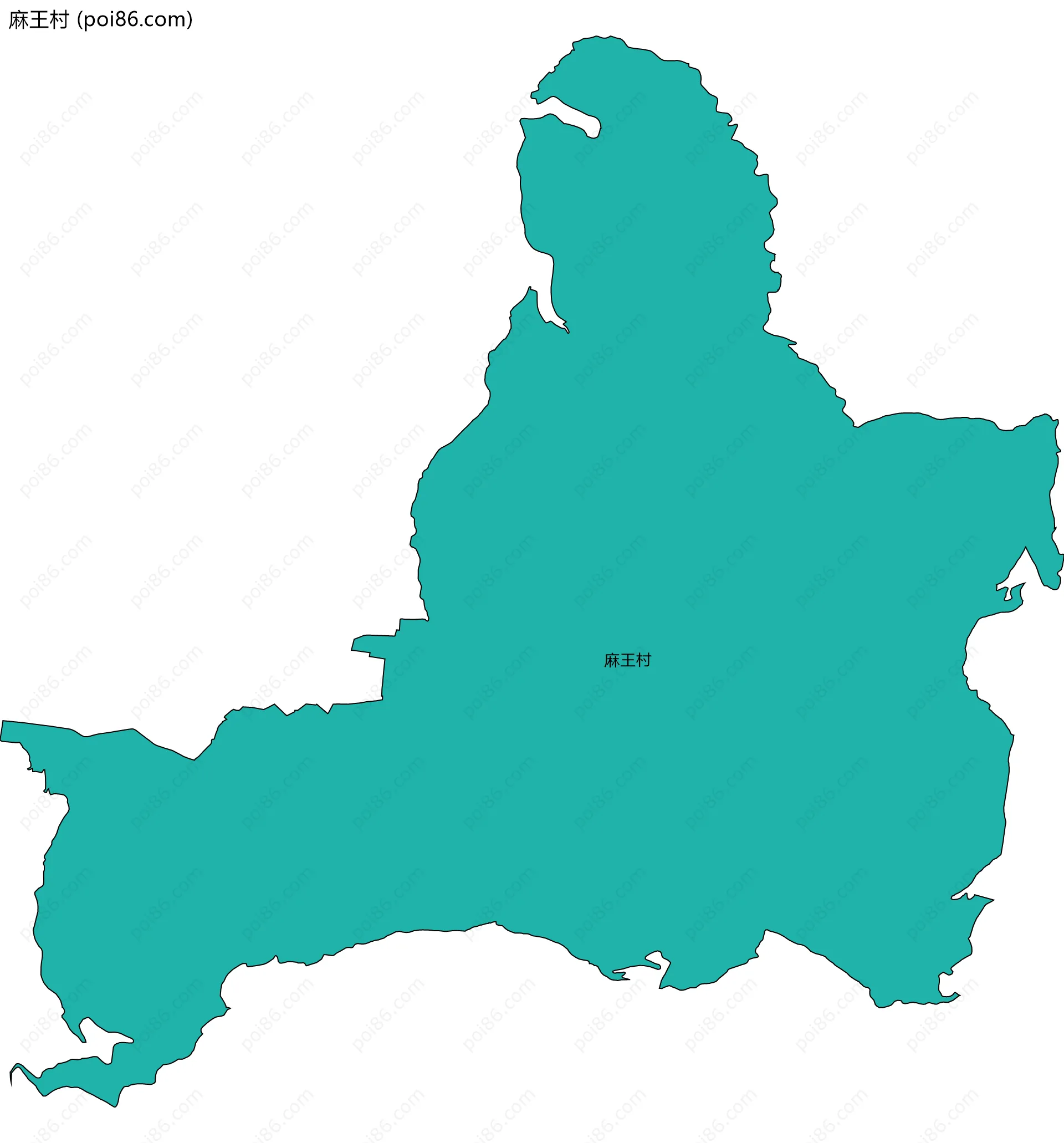 麻王村边界地图