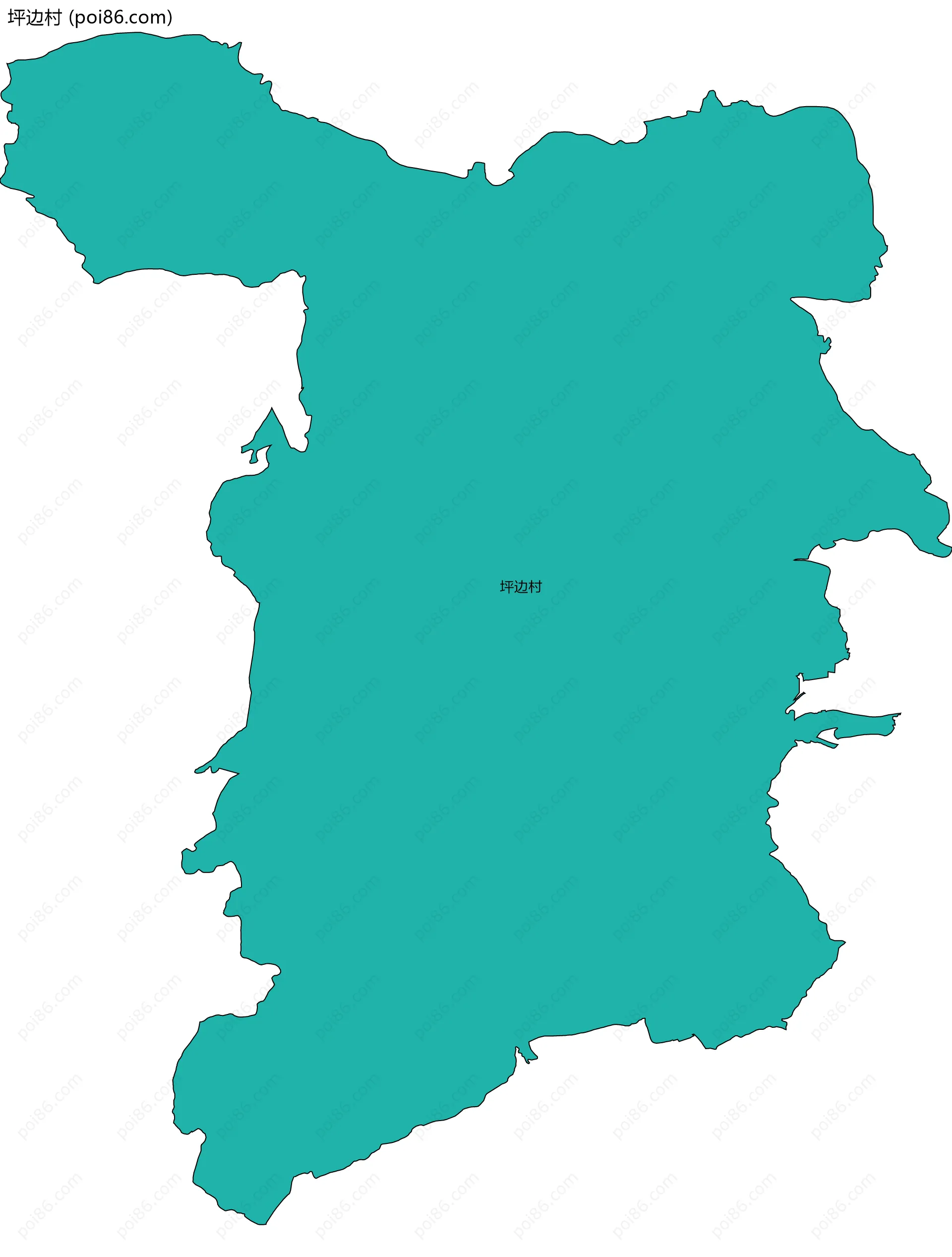 坪边村边界地图
