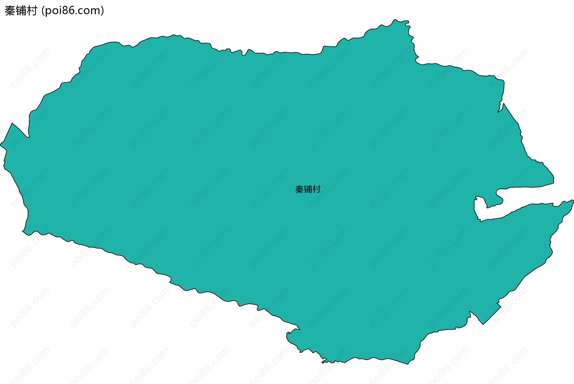 秦铺村边界地图