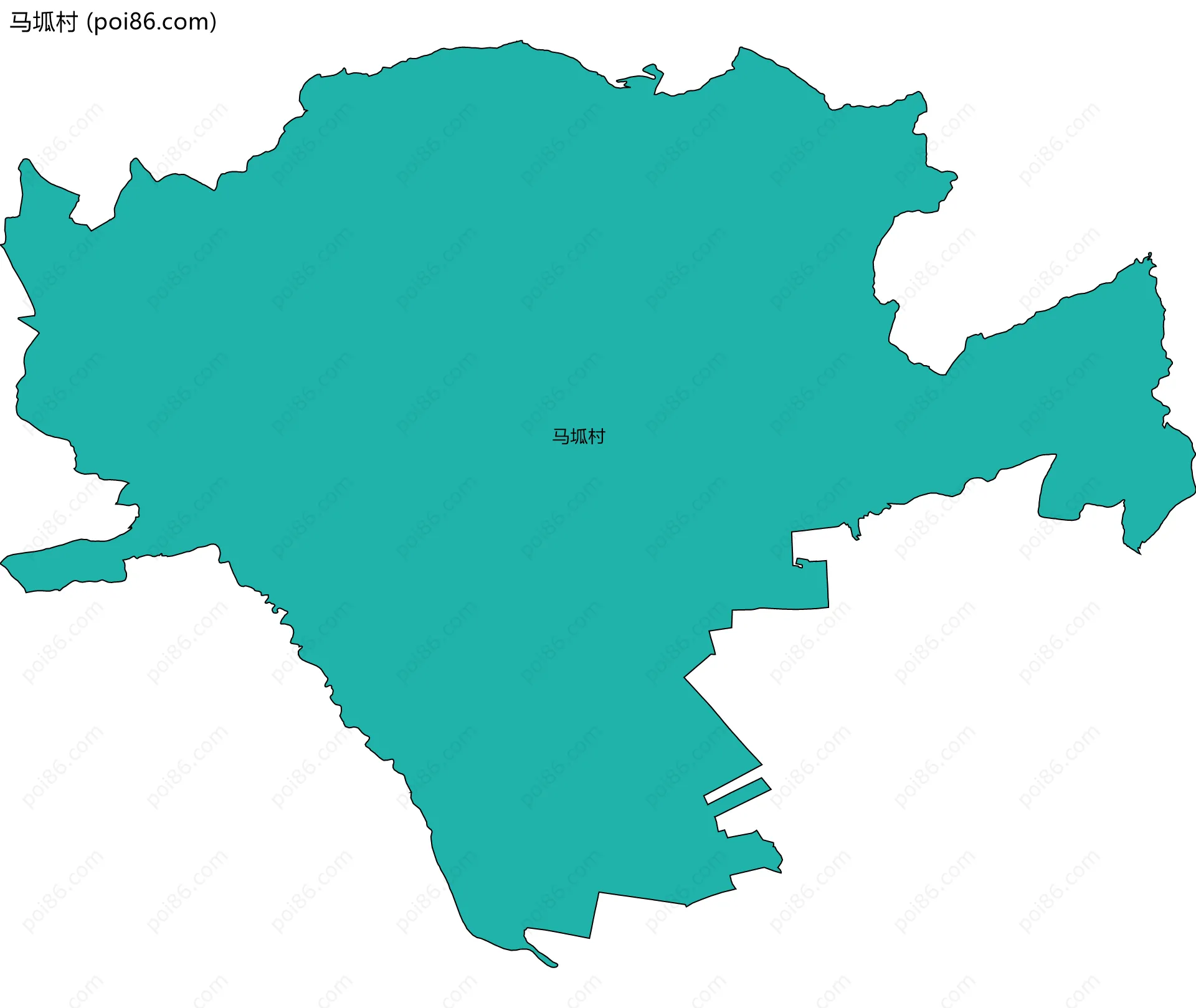 马坬村边界地图