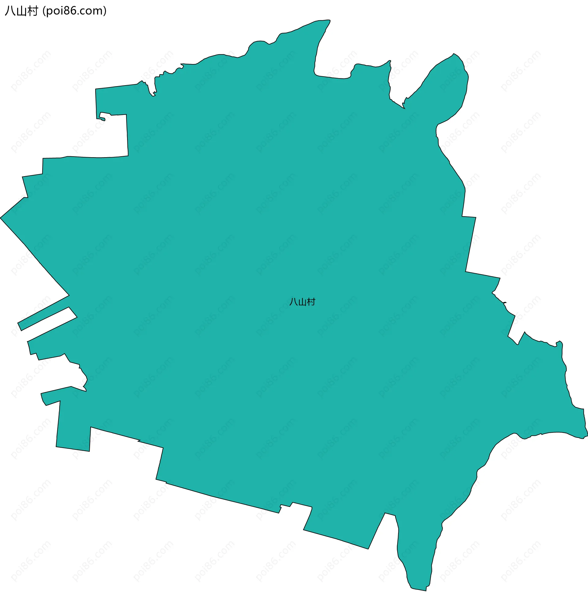 八山村边界地图
