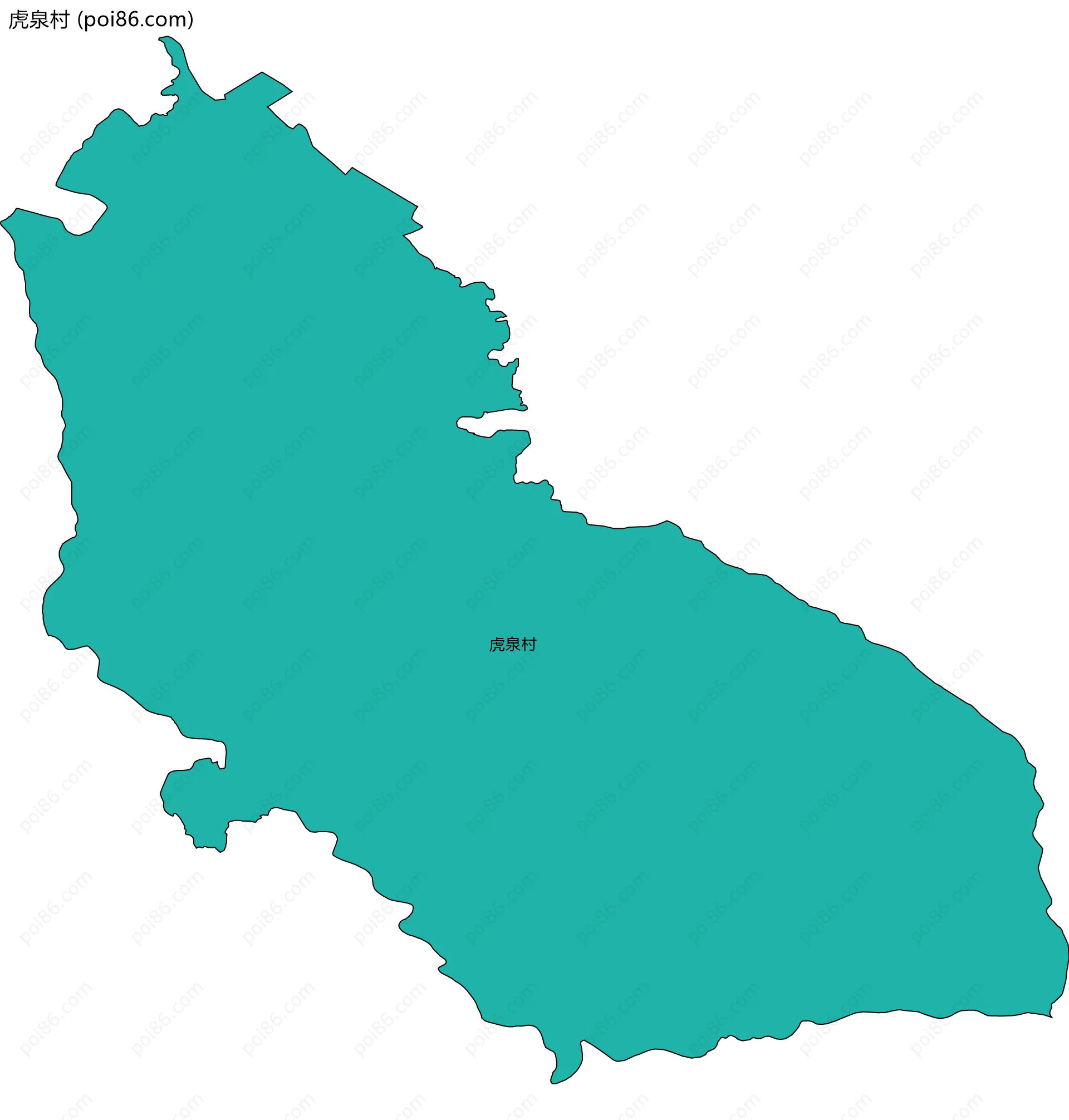 虎泉村边界地图