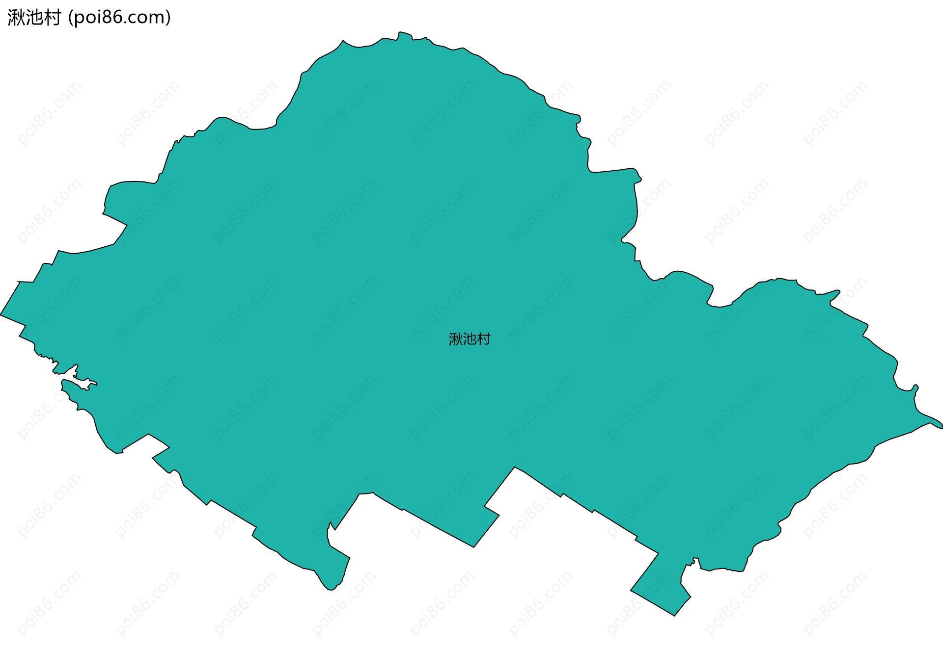 湫池村边界地图