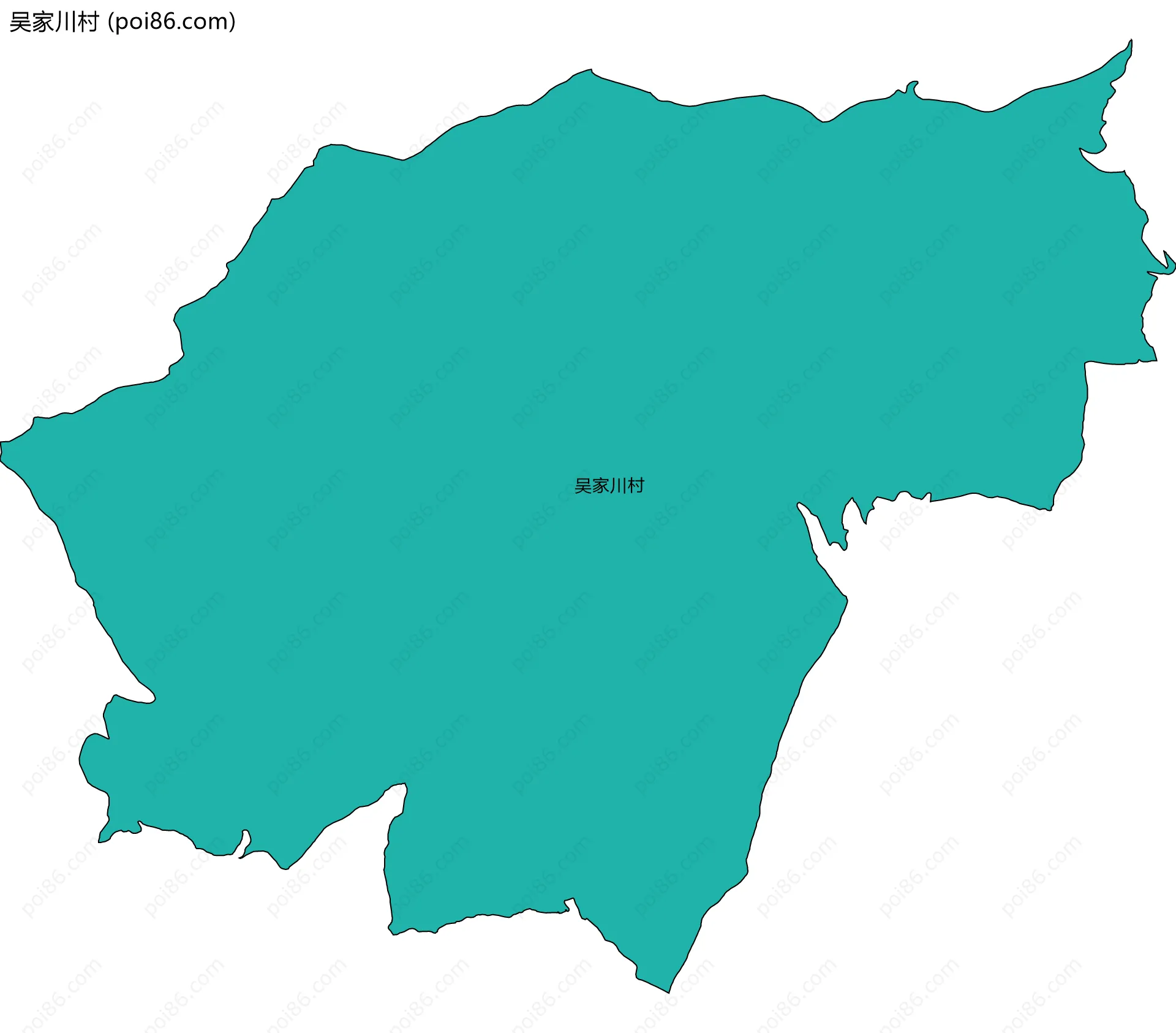 吴家川村边界地图