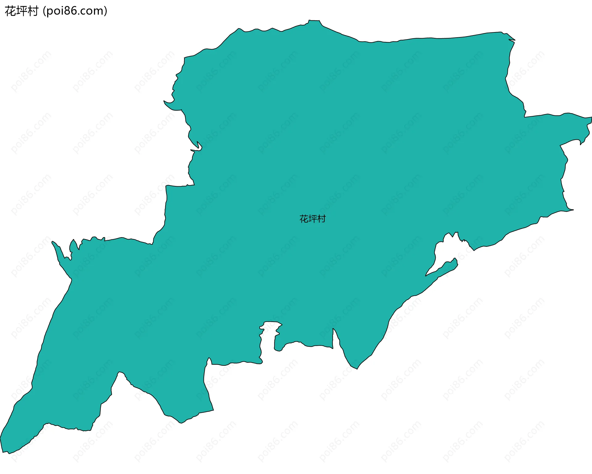 花坪村边界地图