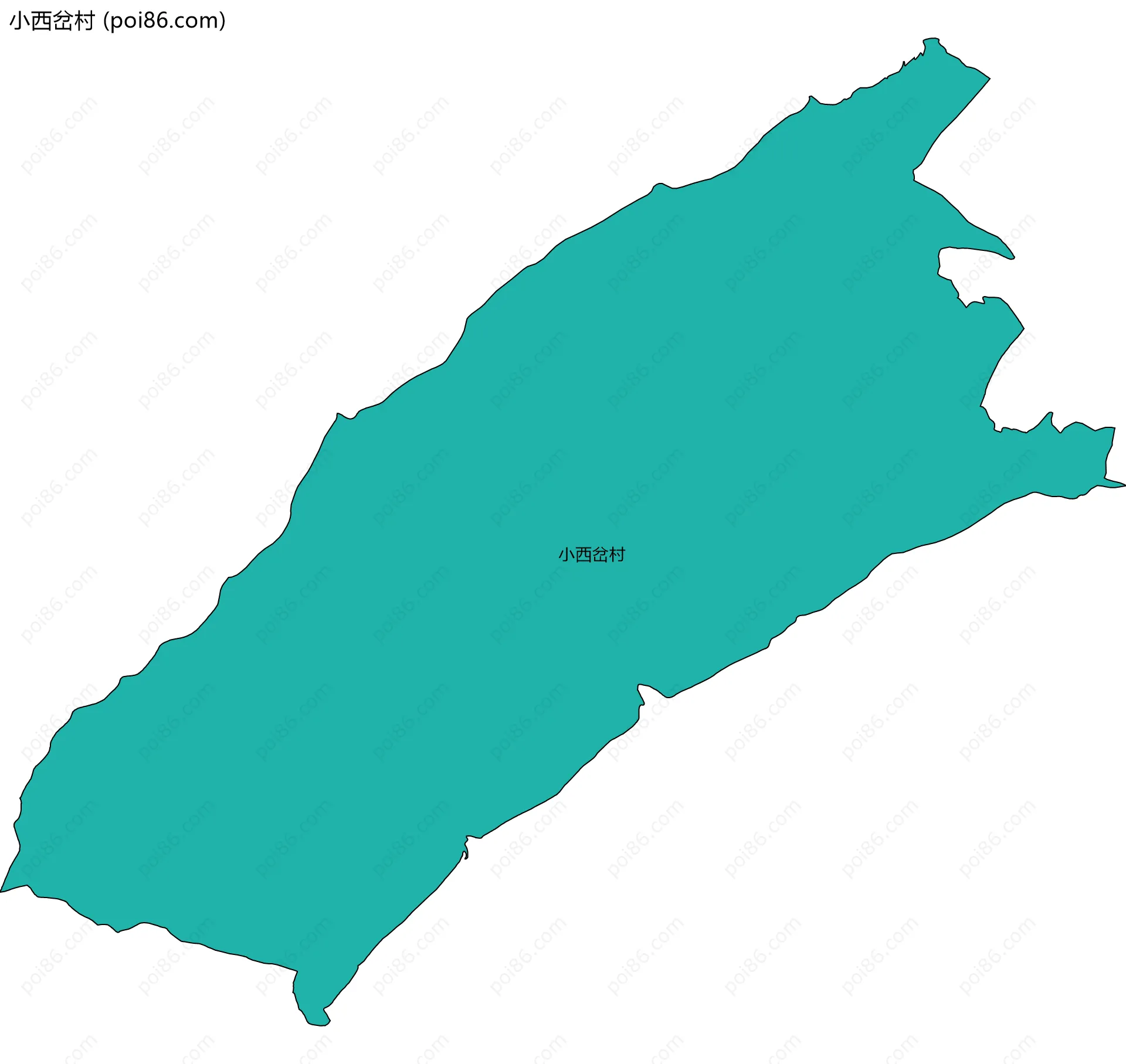 小西岔村边界地图