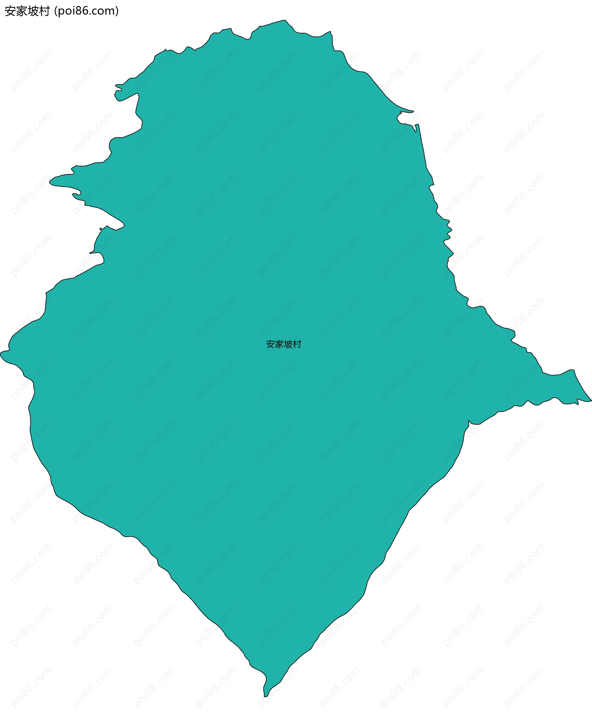 安家坡村边界地图