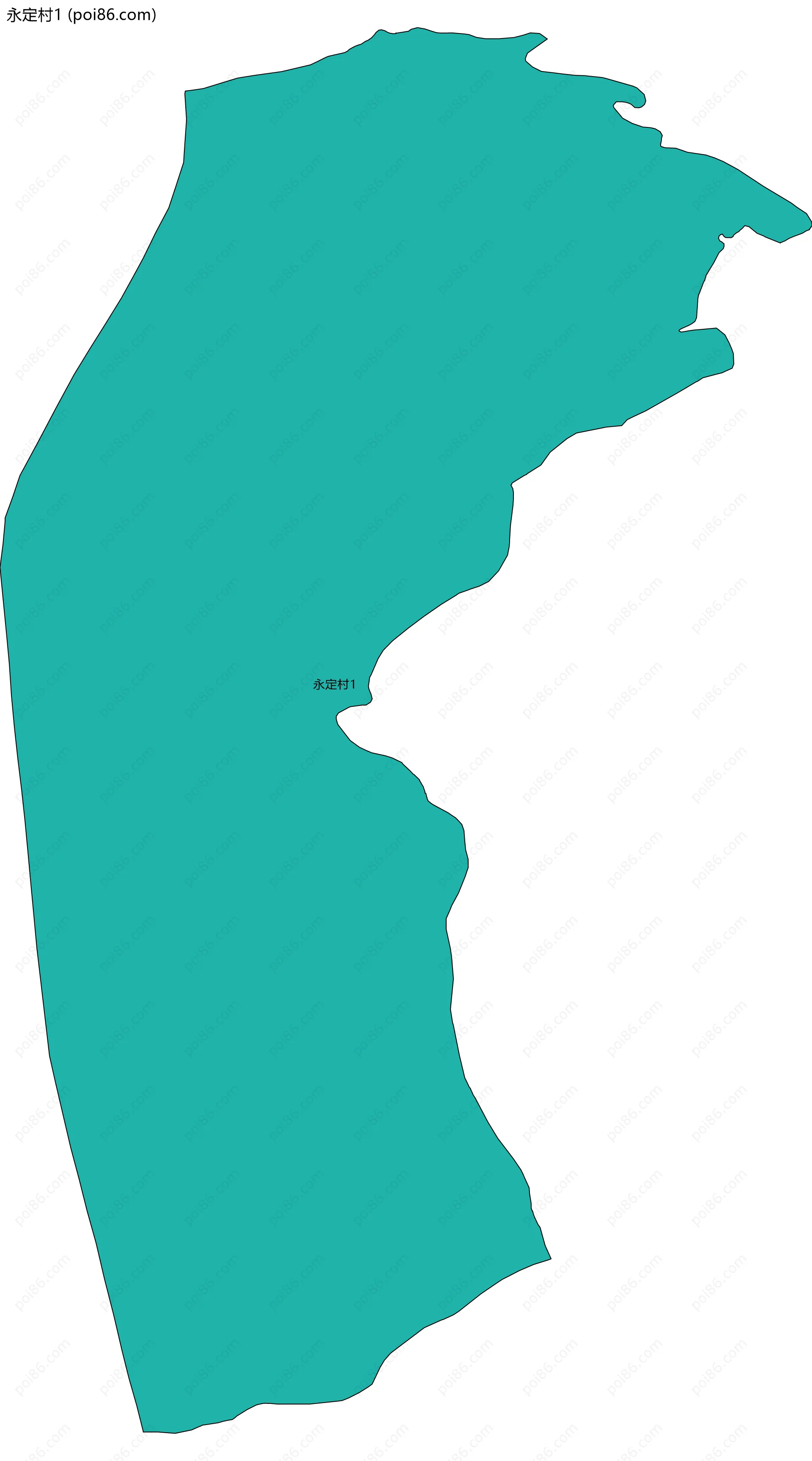 永定村1边界地图