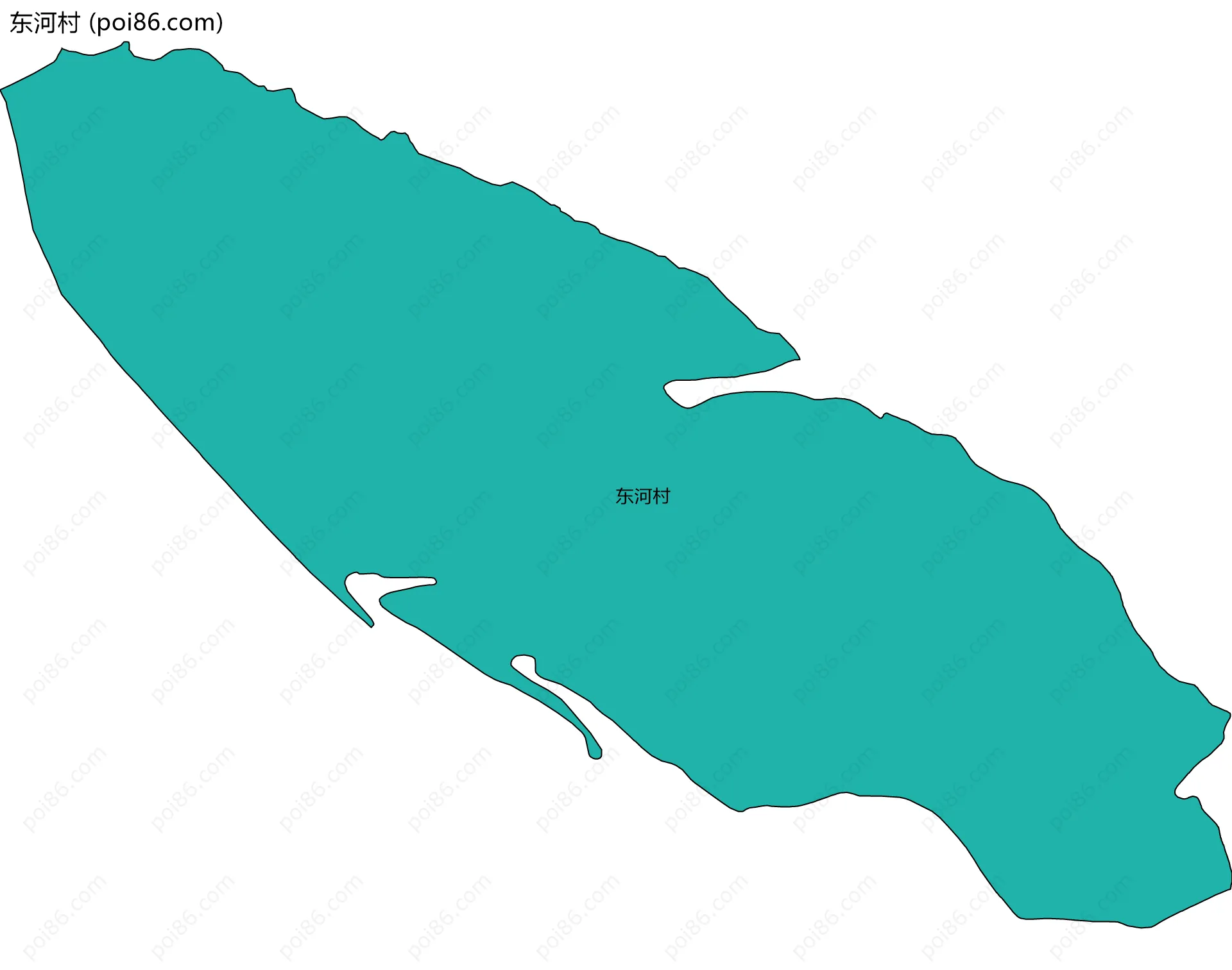 东河村边界地图