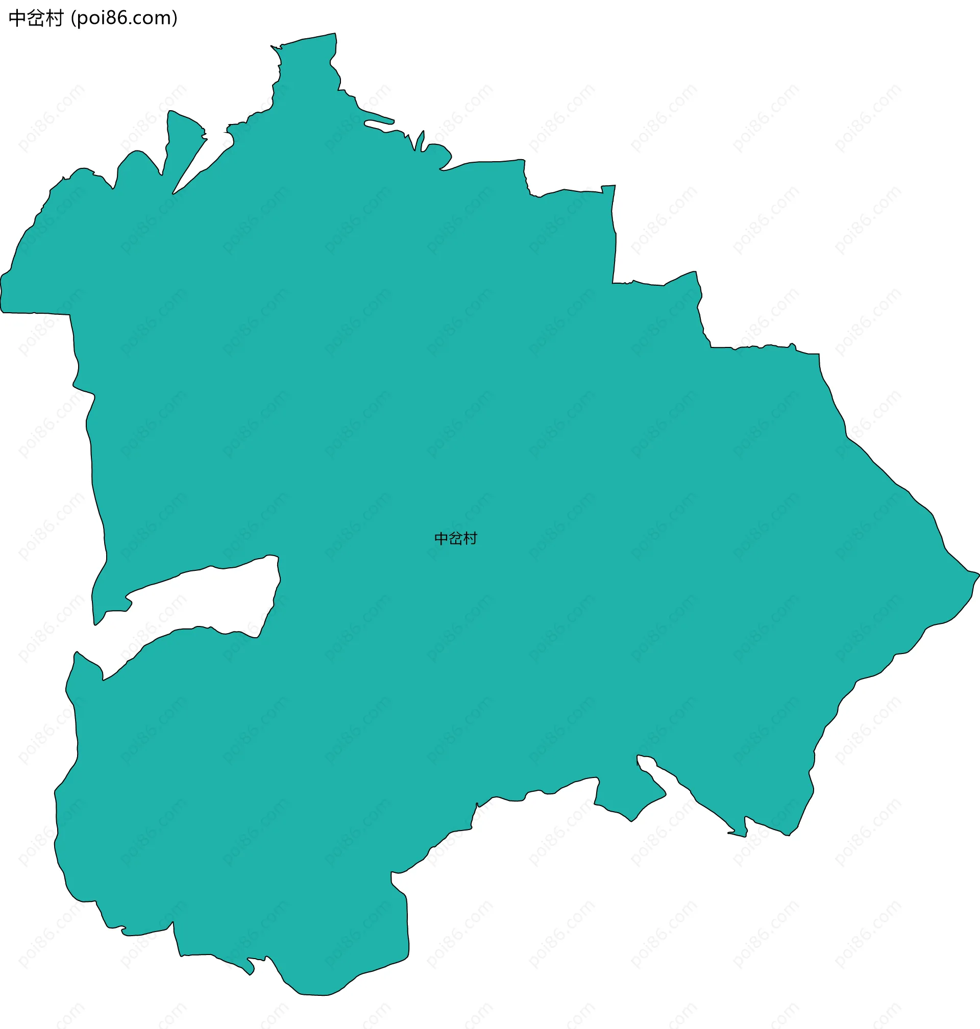 中岔村边界地图