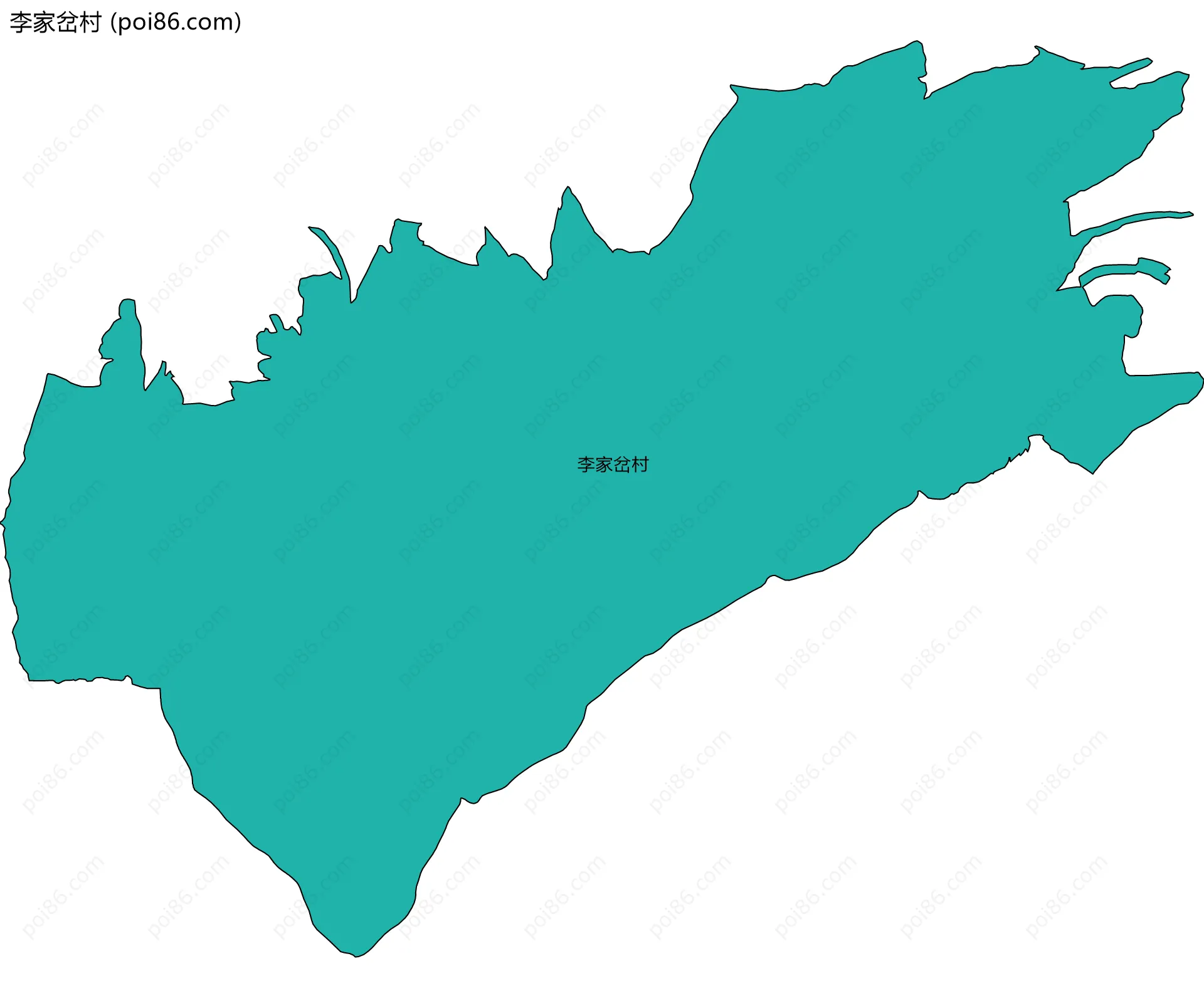 李家岔村边界地图