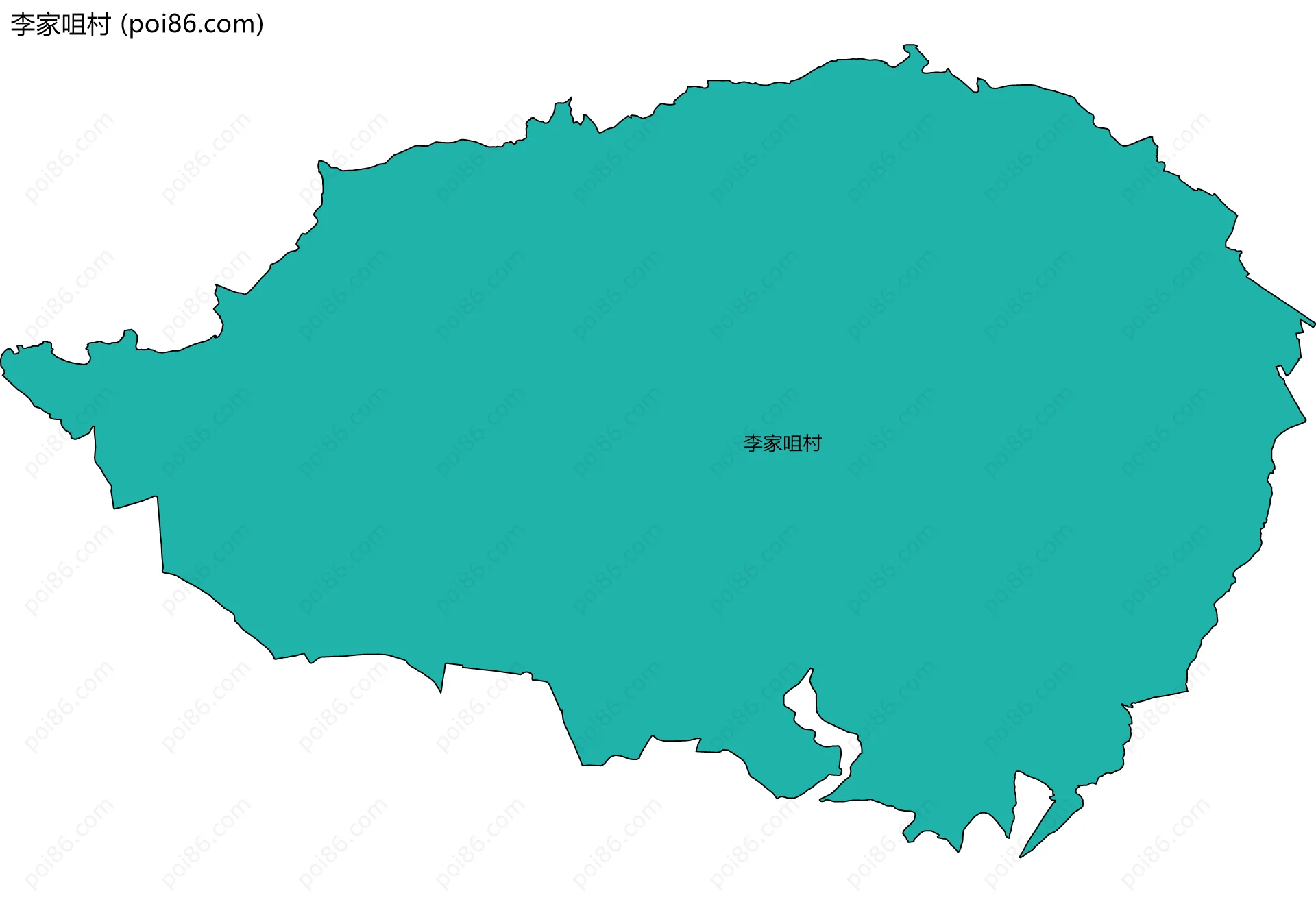 李家咀村边界地图