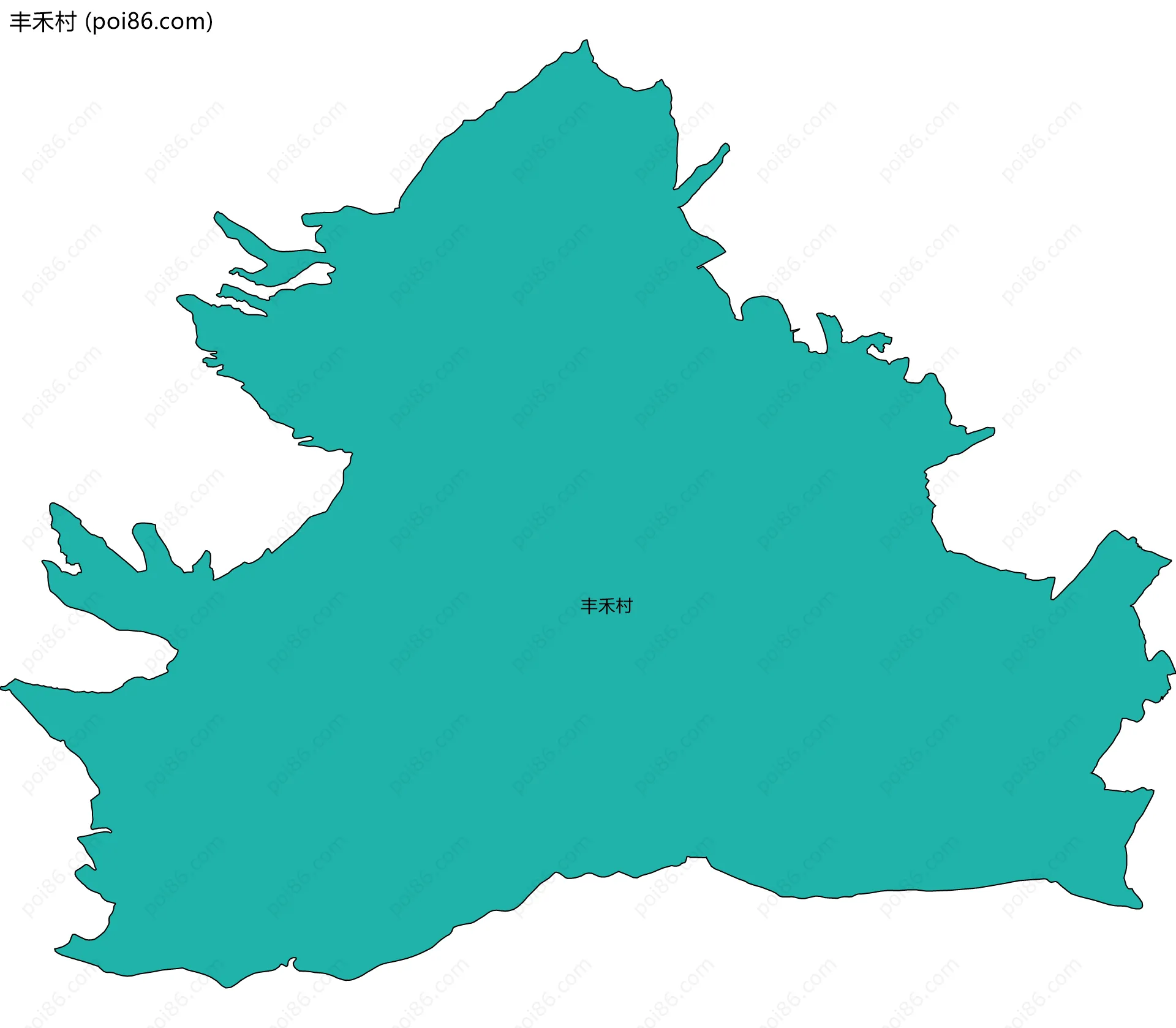 丰禾村边界地图