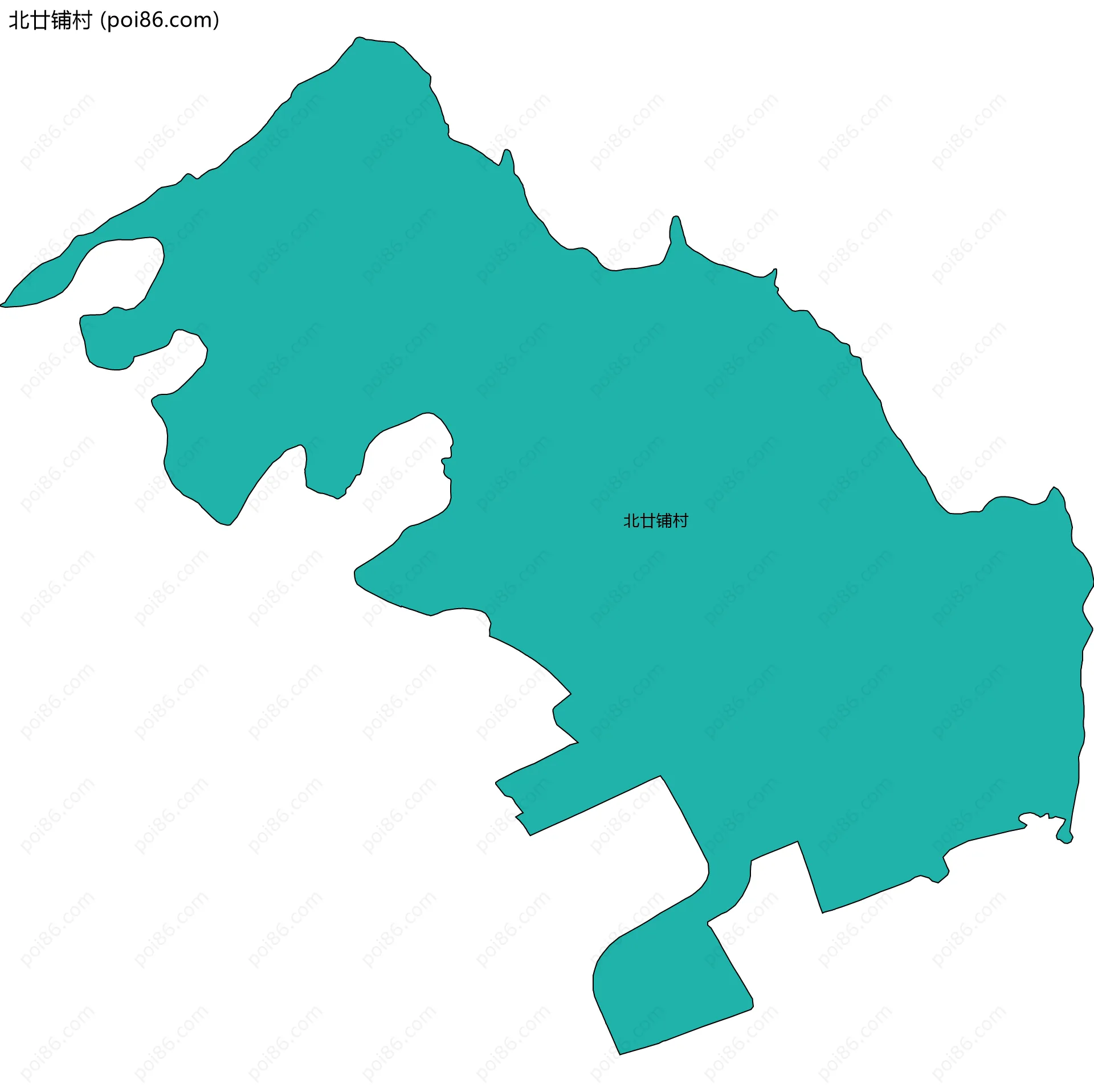 北廿铺村边界地图