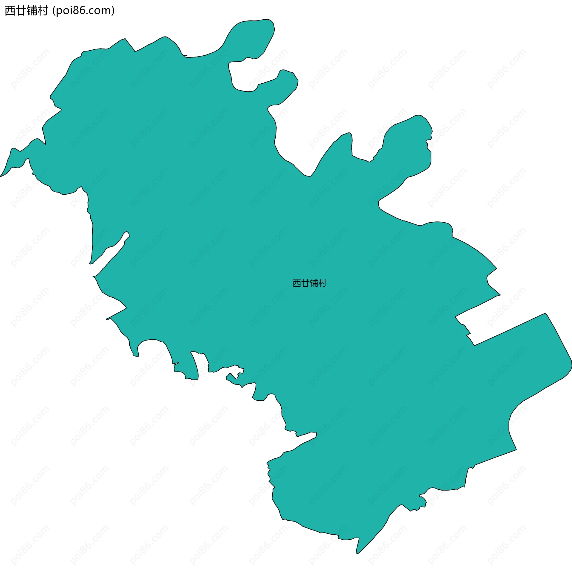 西廿铺村边界地图