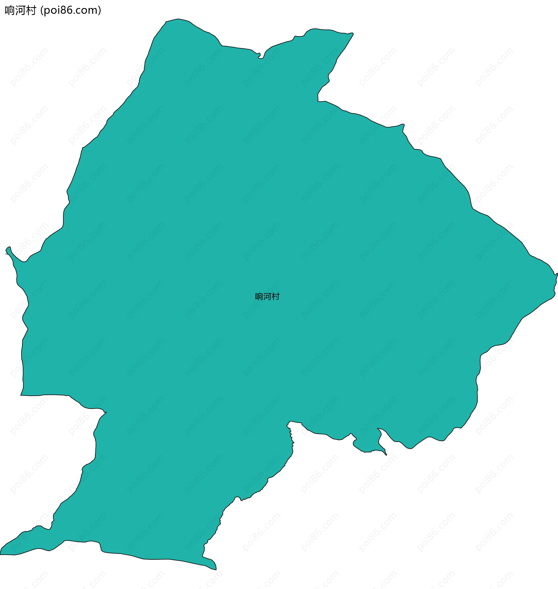 响河村边界地图