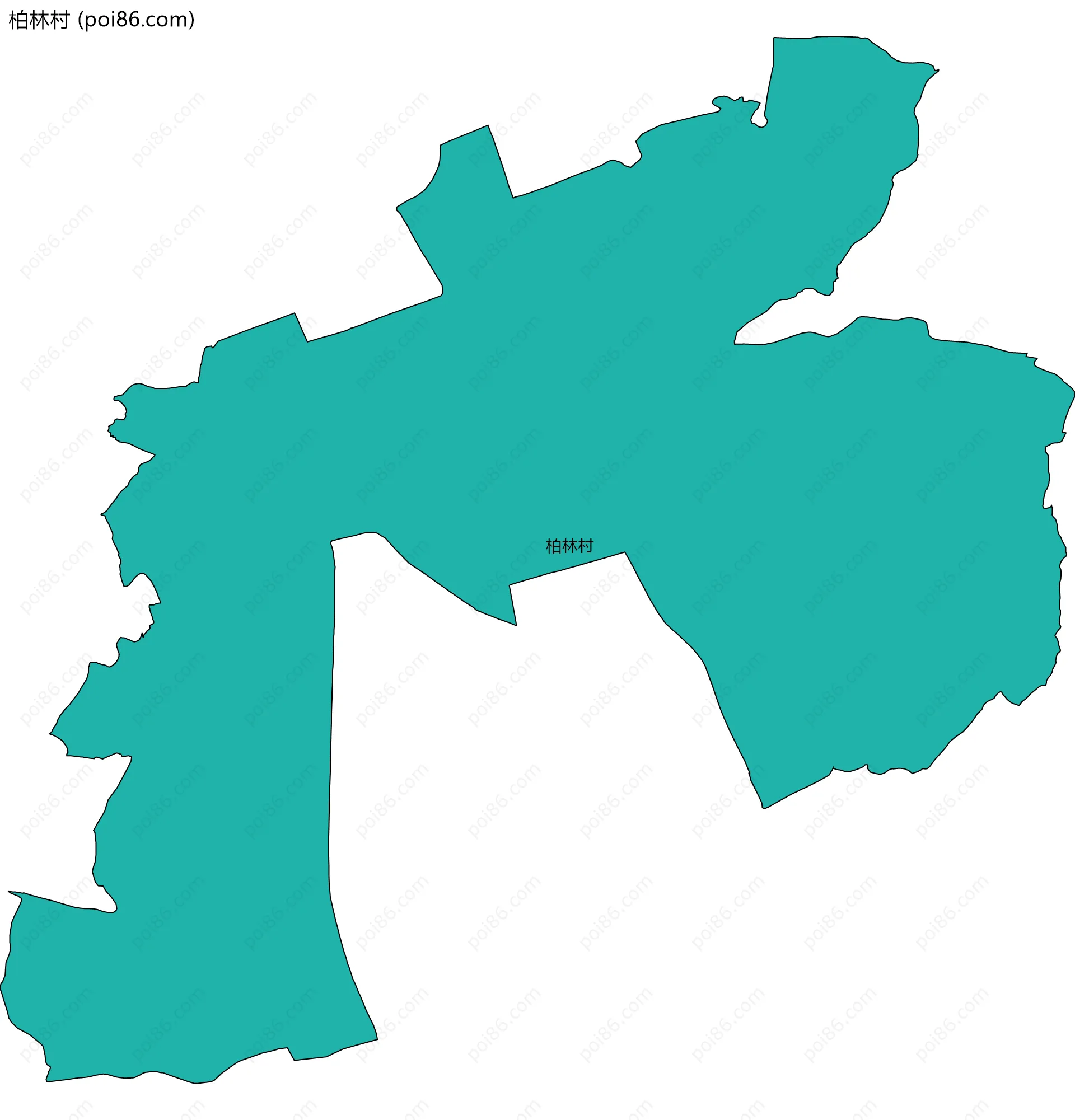 柏林村边界地图