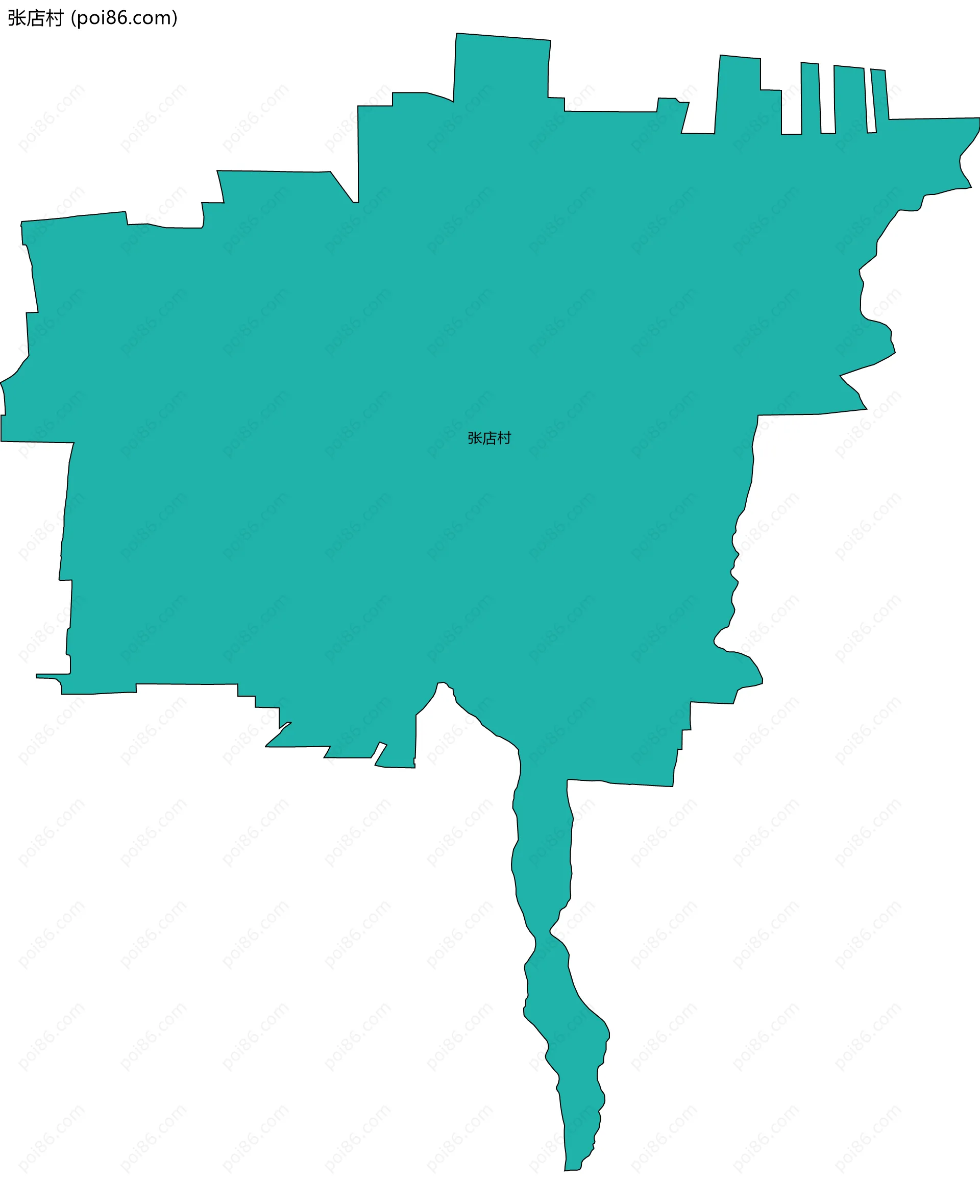 张店村边界地图