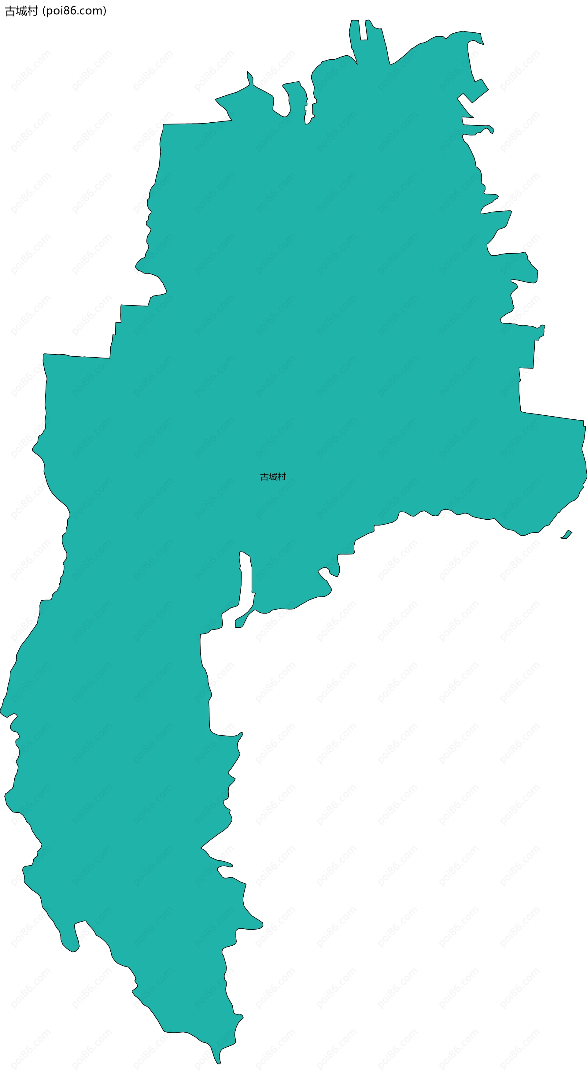 古城村边界地图