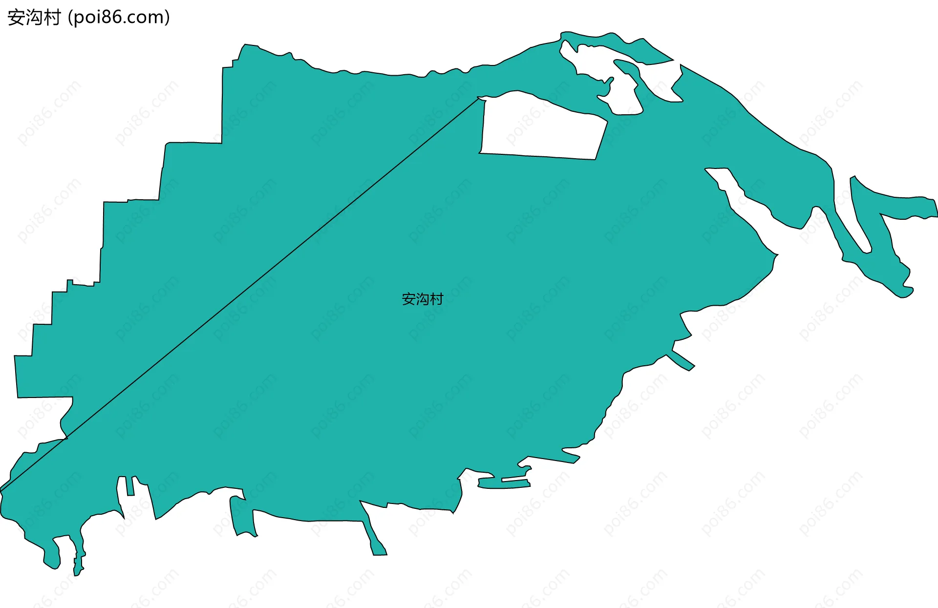 安沟村边界地图
