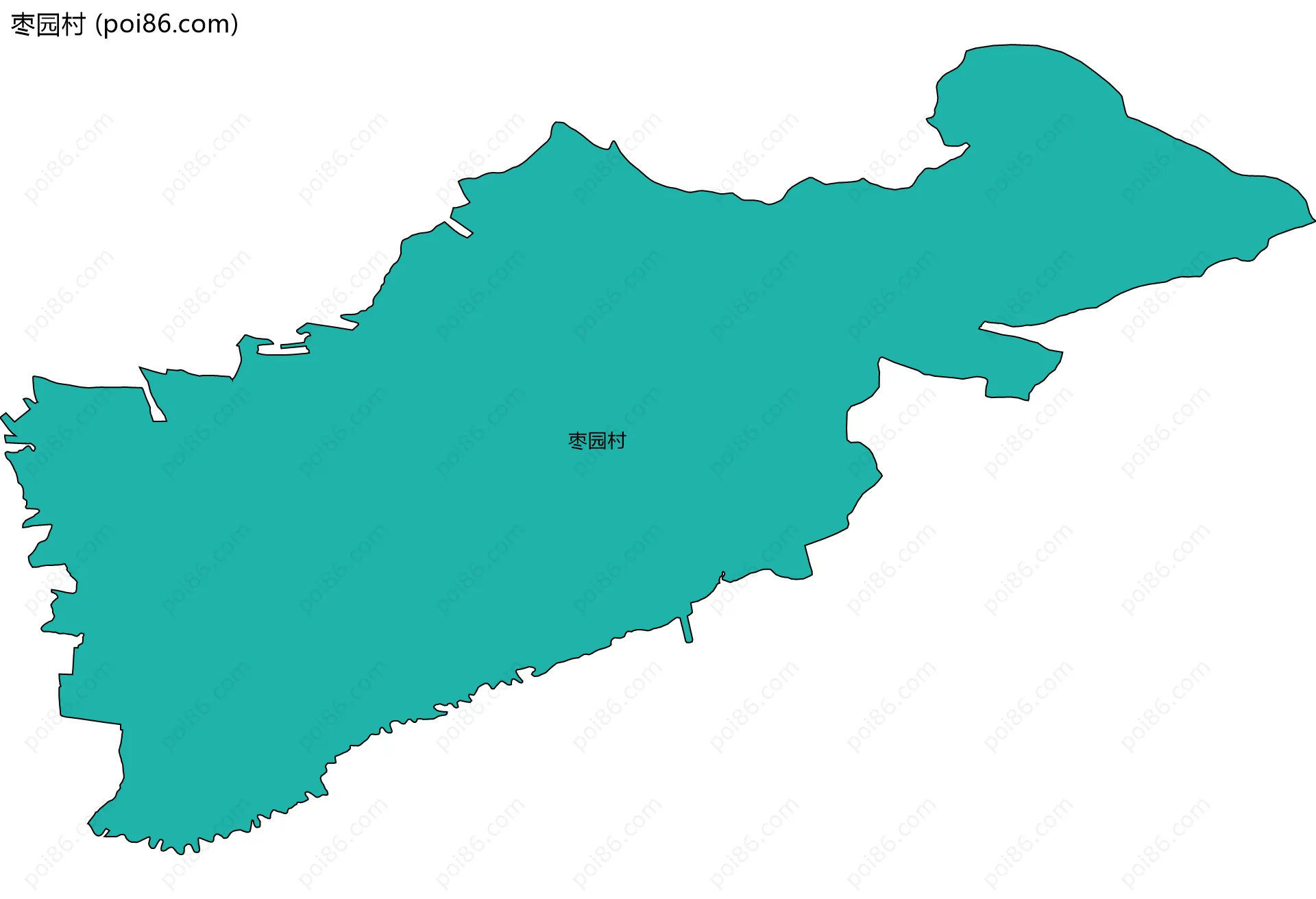 枣园村边界地图