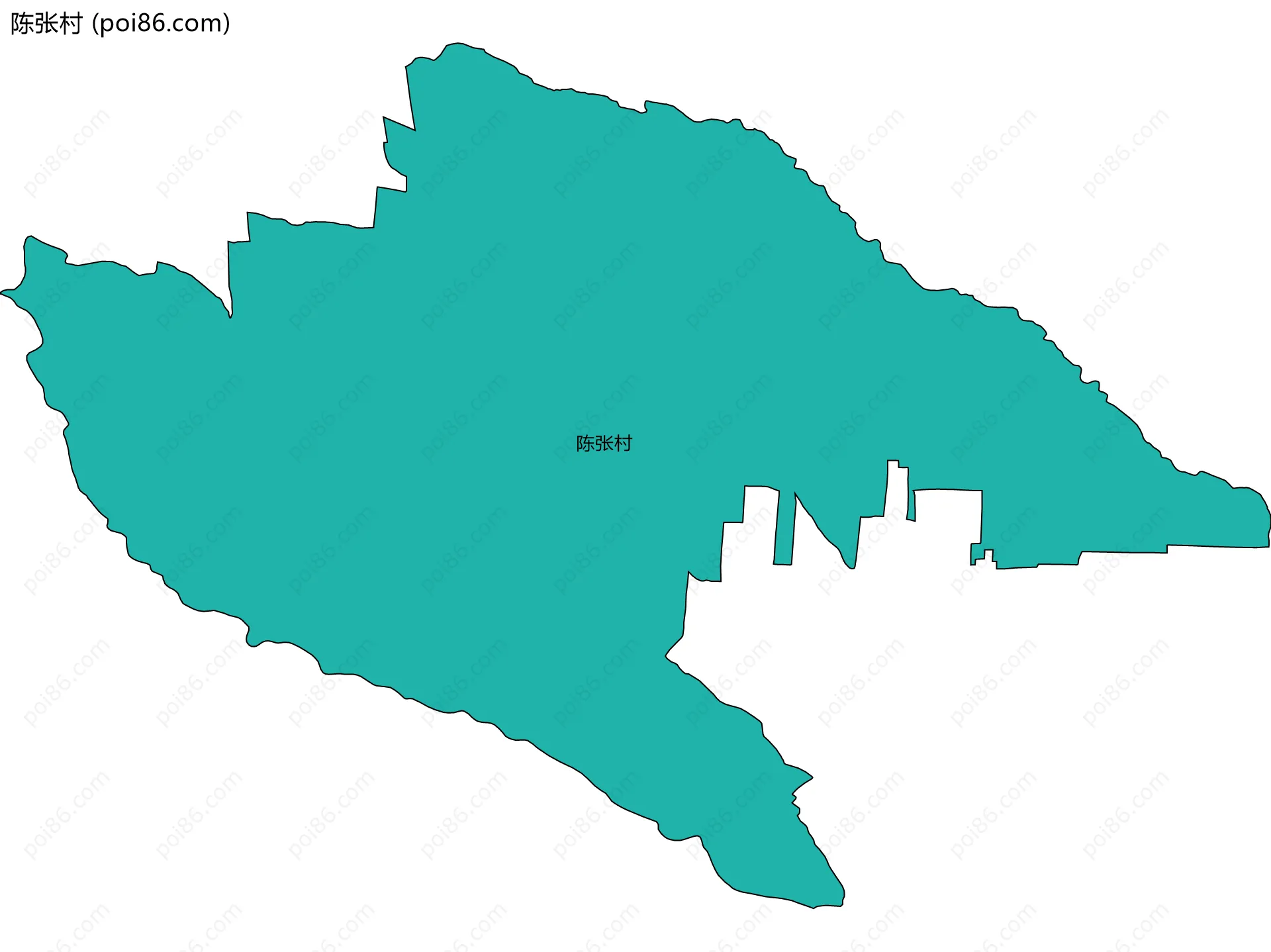 陈张村边界地图