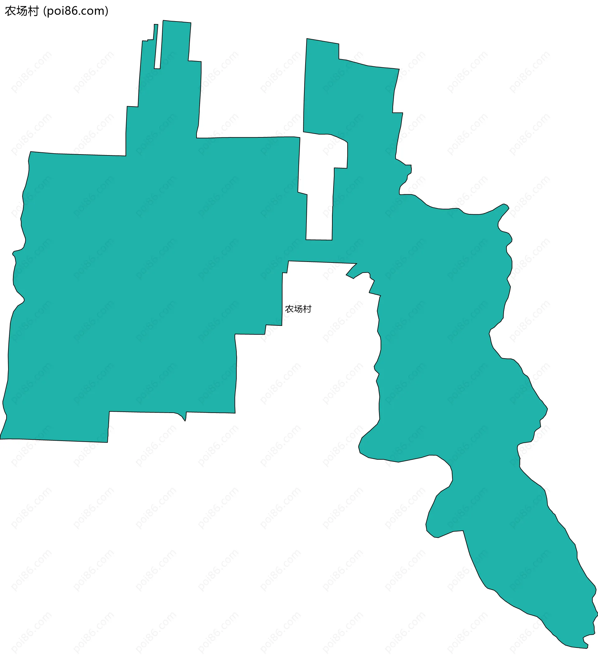 农场村边界地图