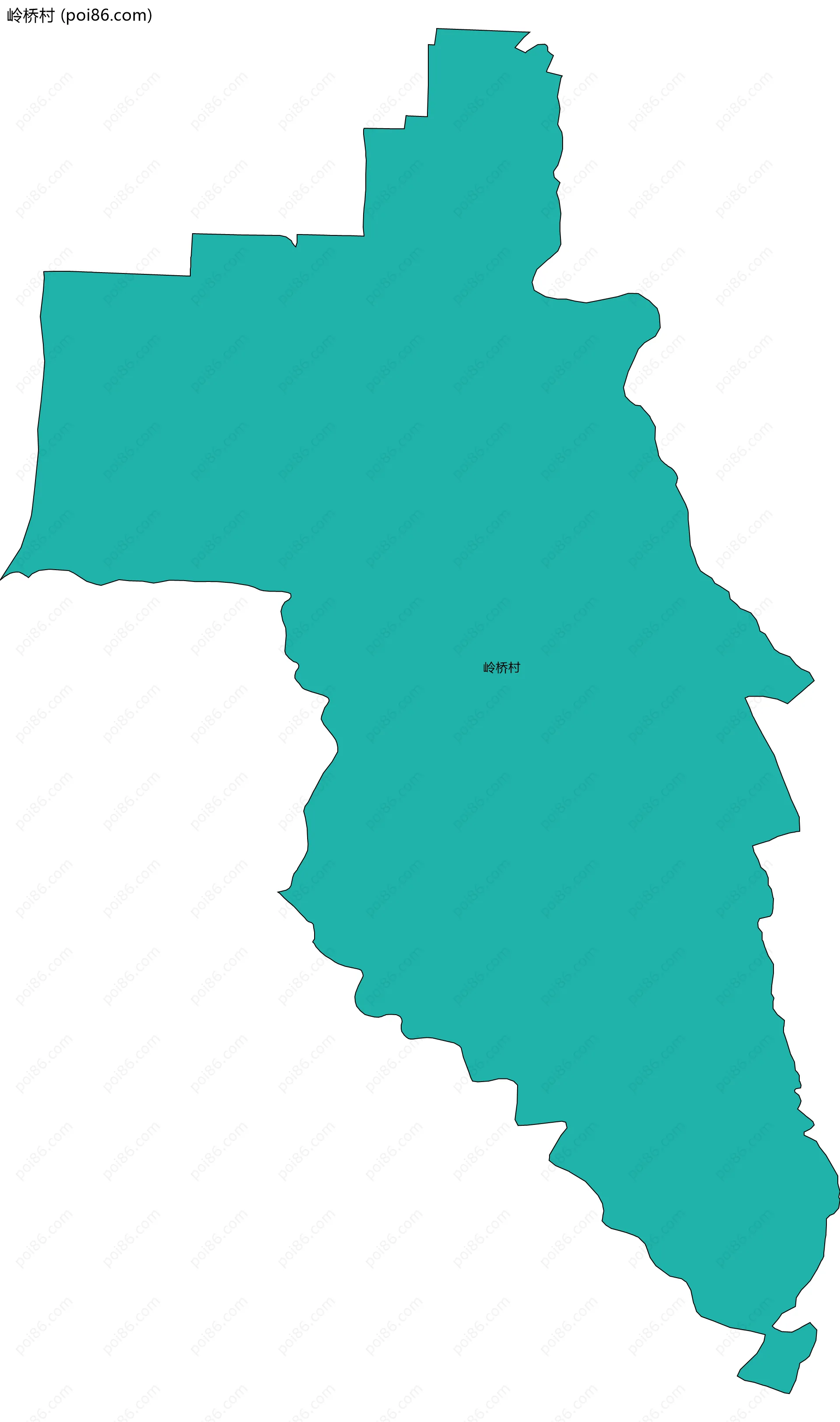 岭桥村边界地图