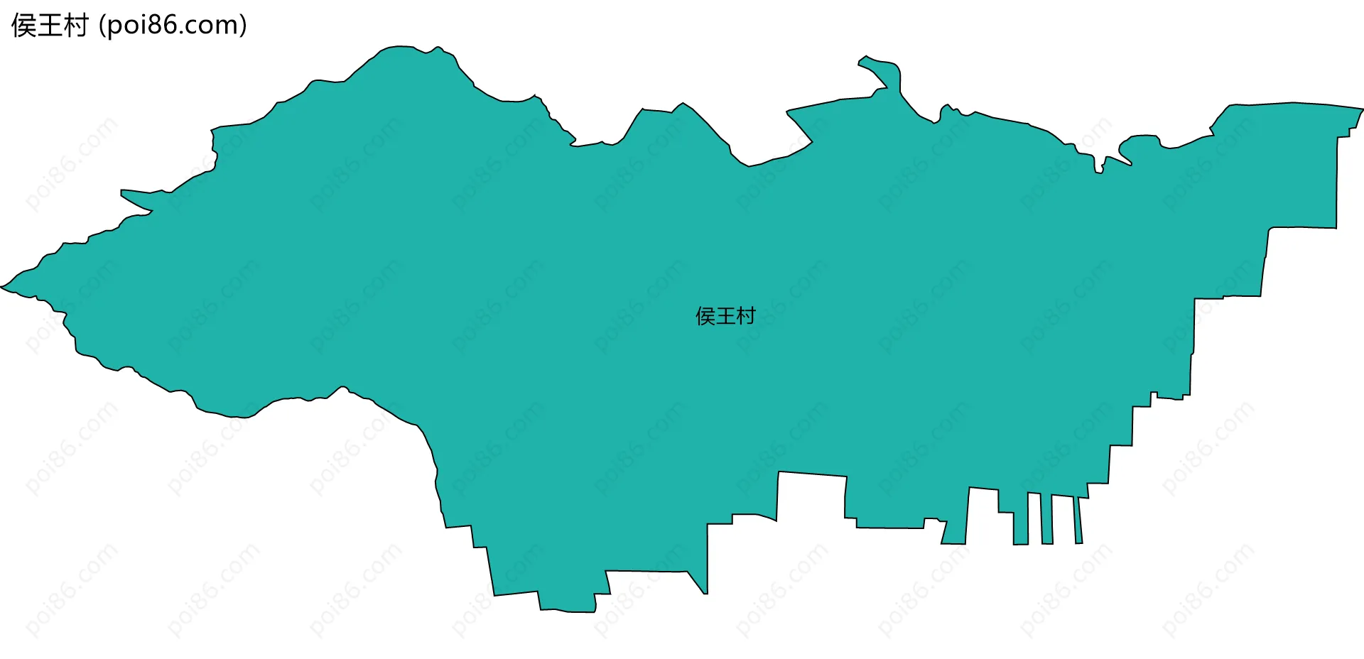 侯王村边界地图