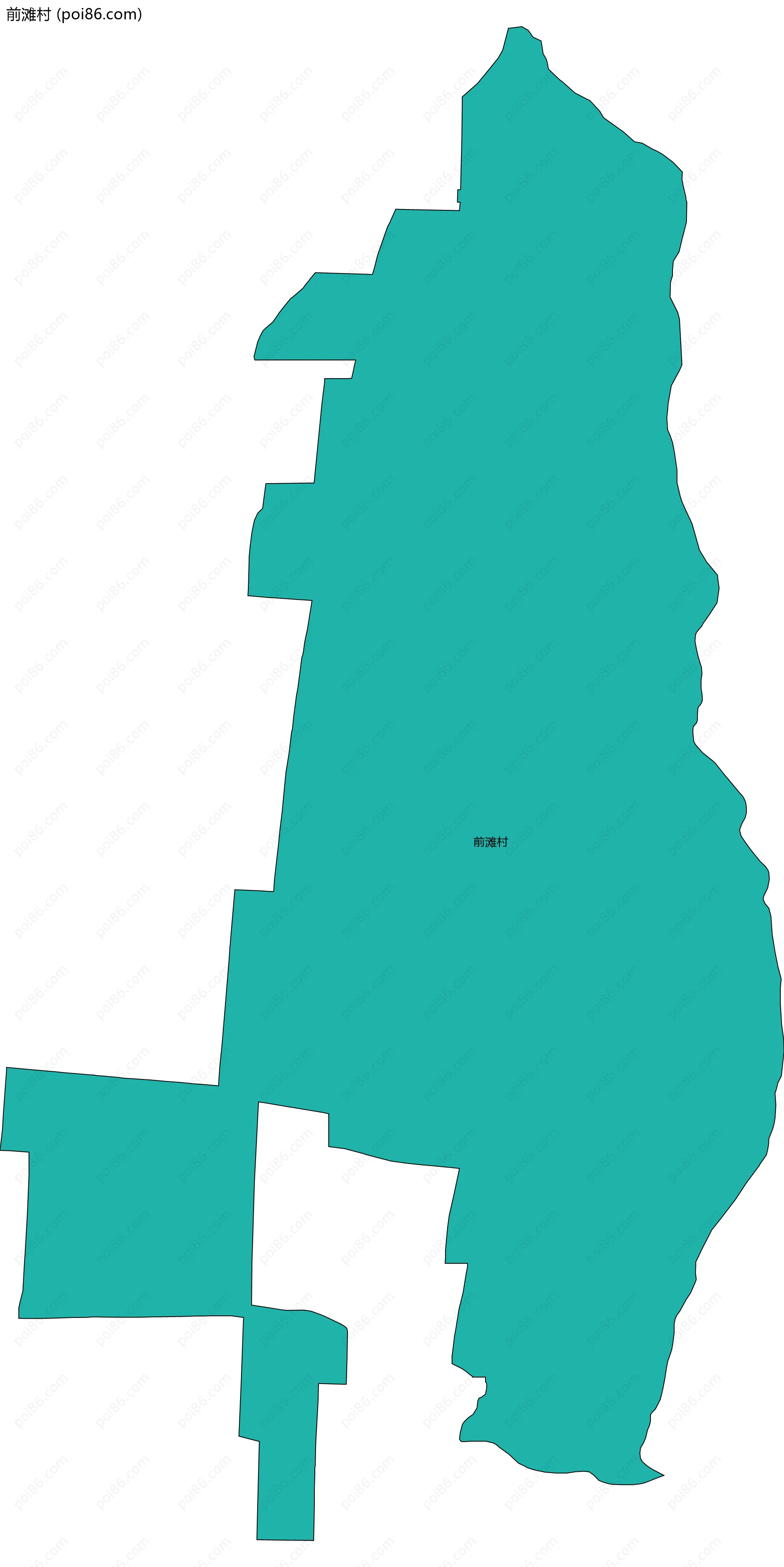 前滩村边界地图