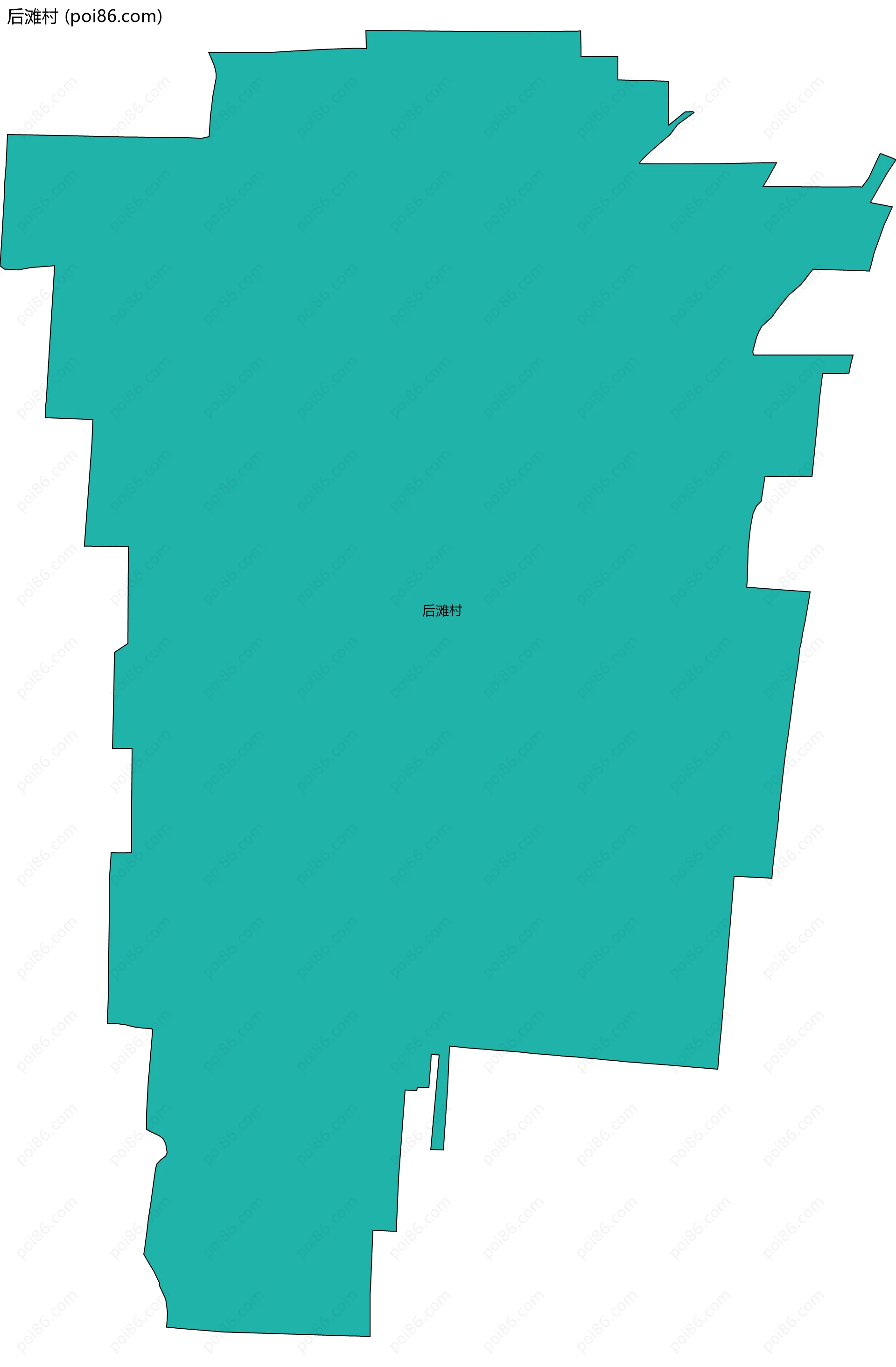 后滩村边界地图