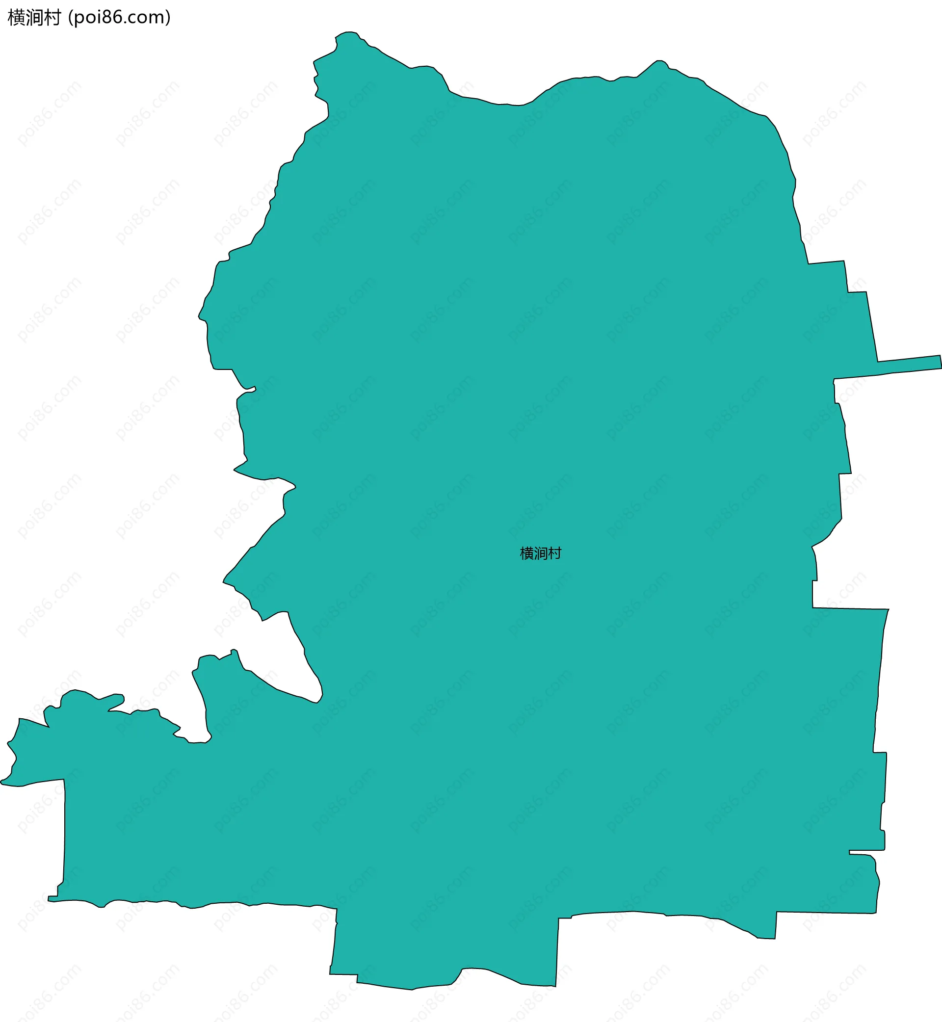 横涧村边界地图