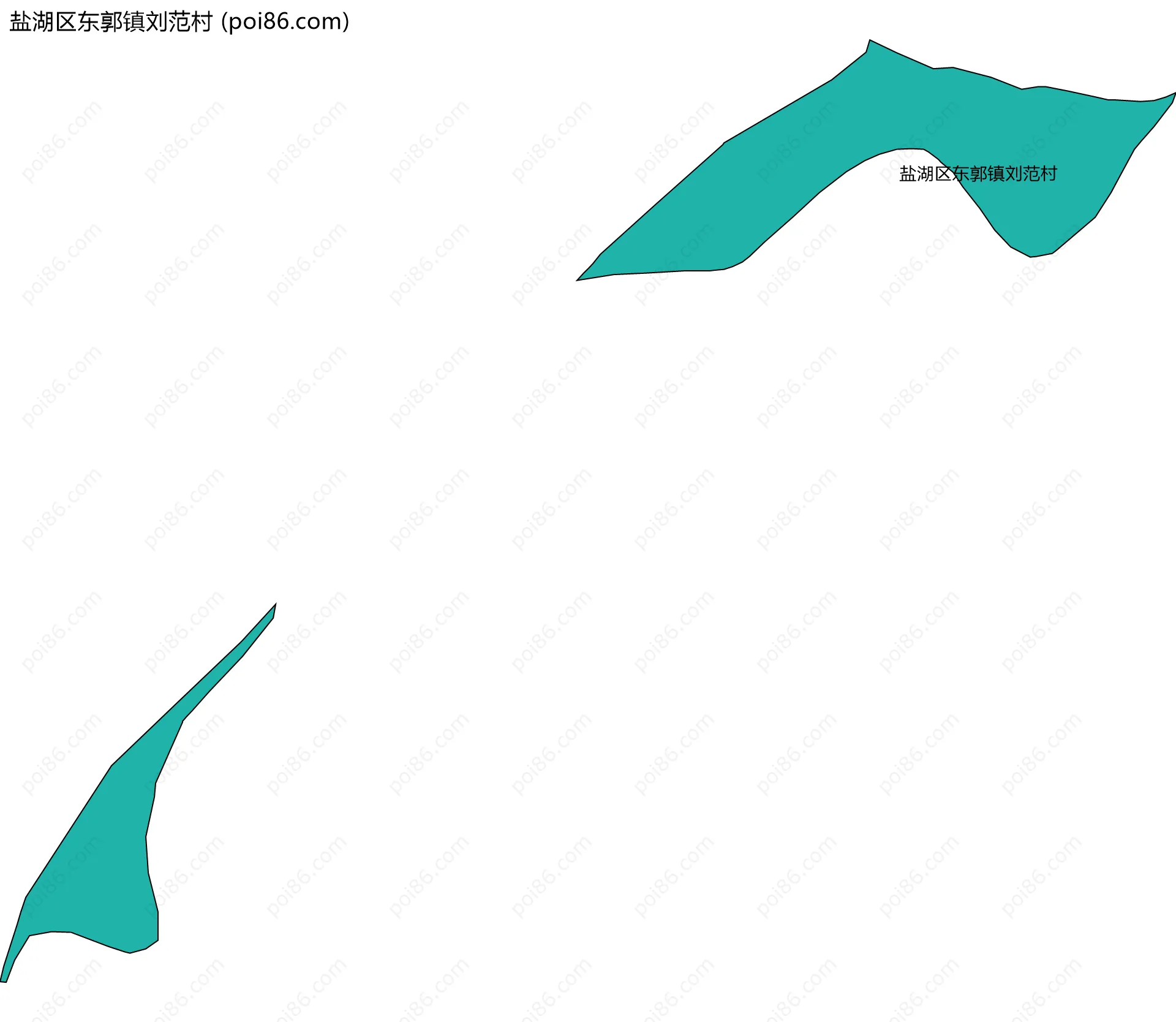 盐湖区东郭镇刘范村边界地图