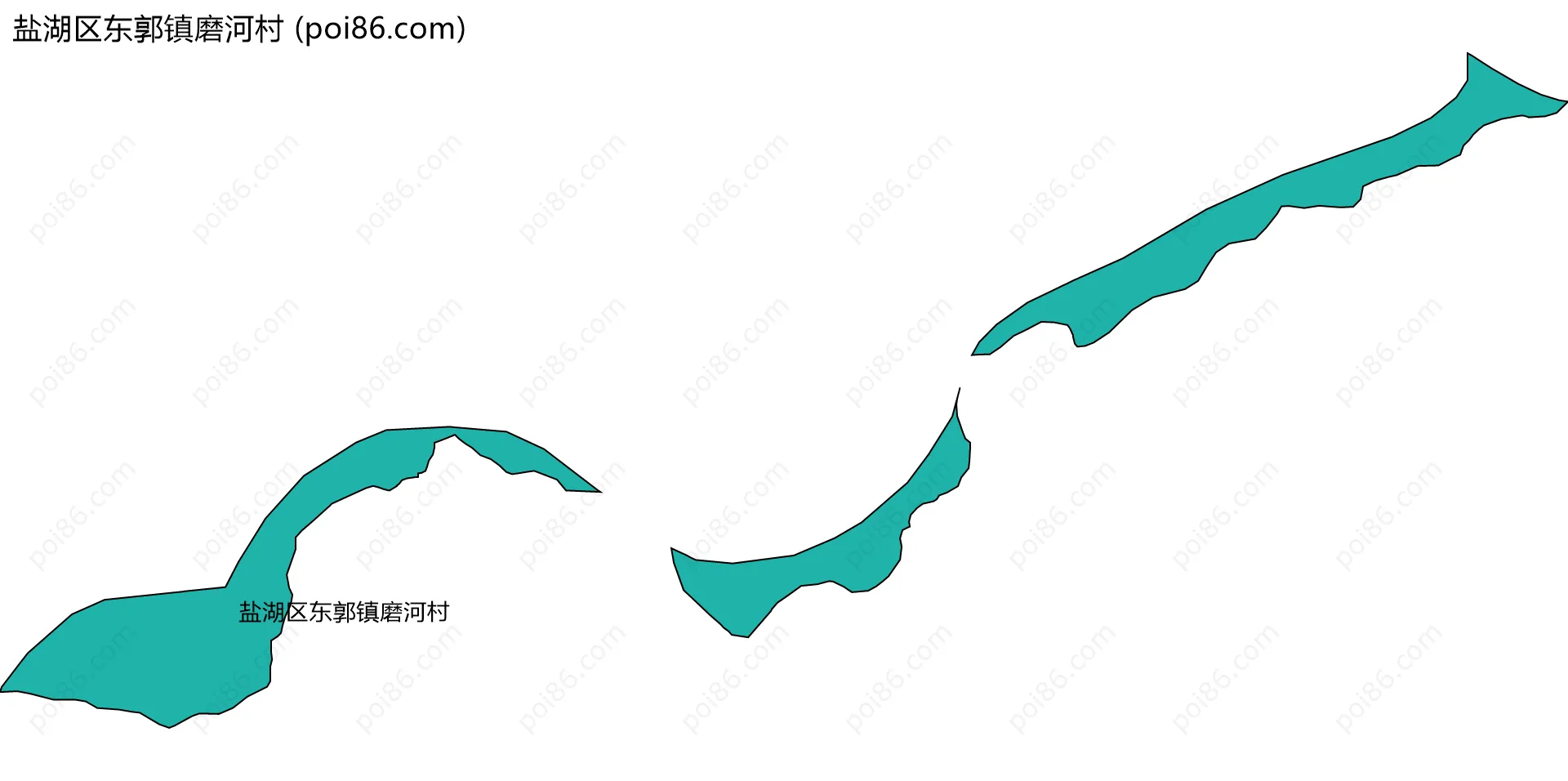 盐湖区东郭镇磨河村边界地图