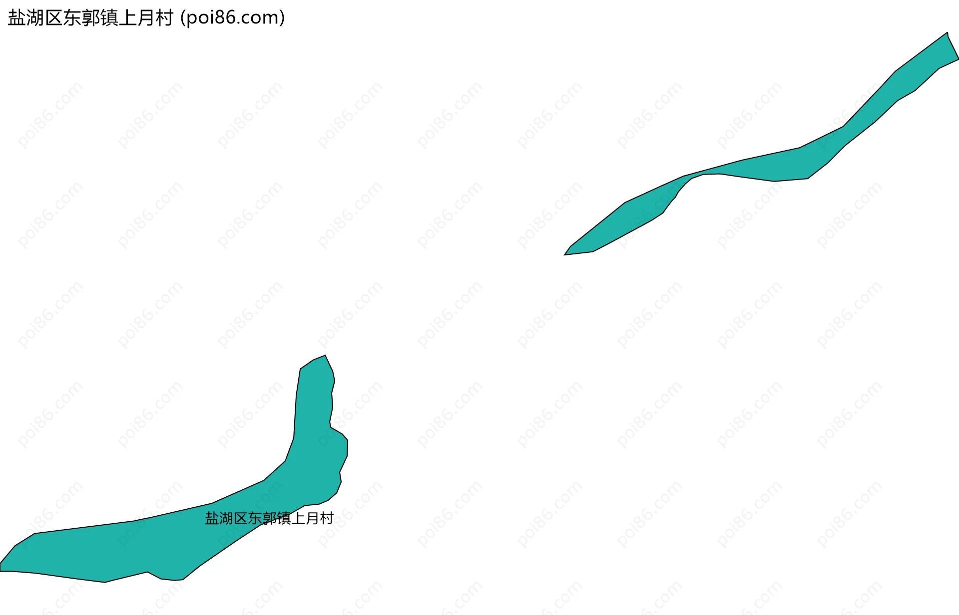盐湖区东郭镇上月村边界地图
