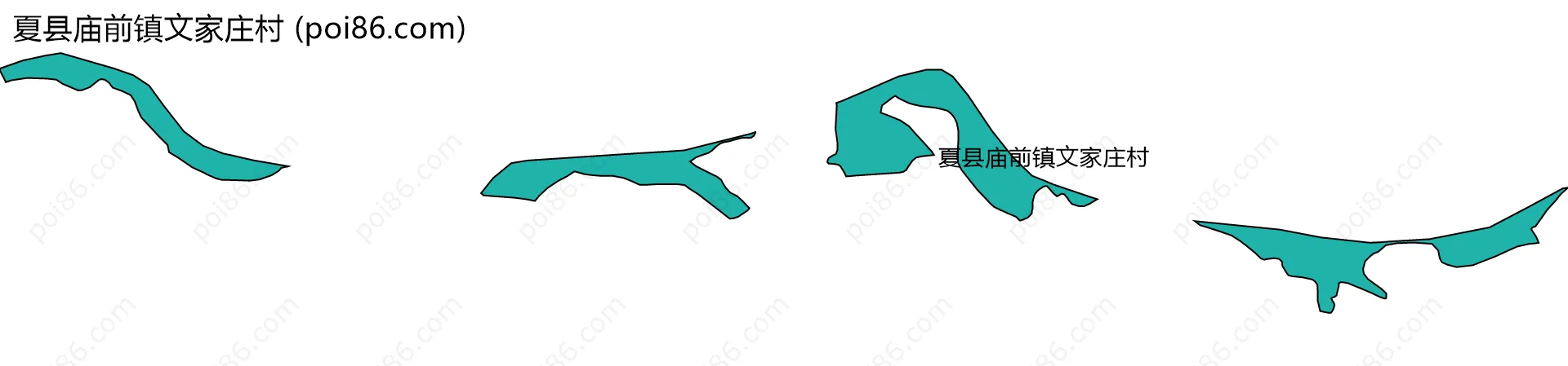 夏县庙前镇文家庄村边界地图