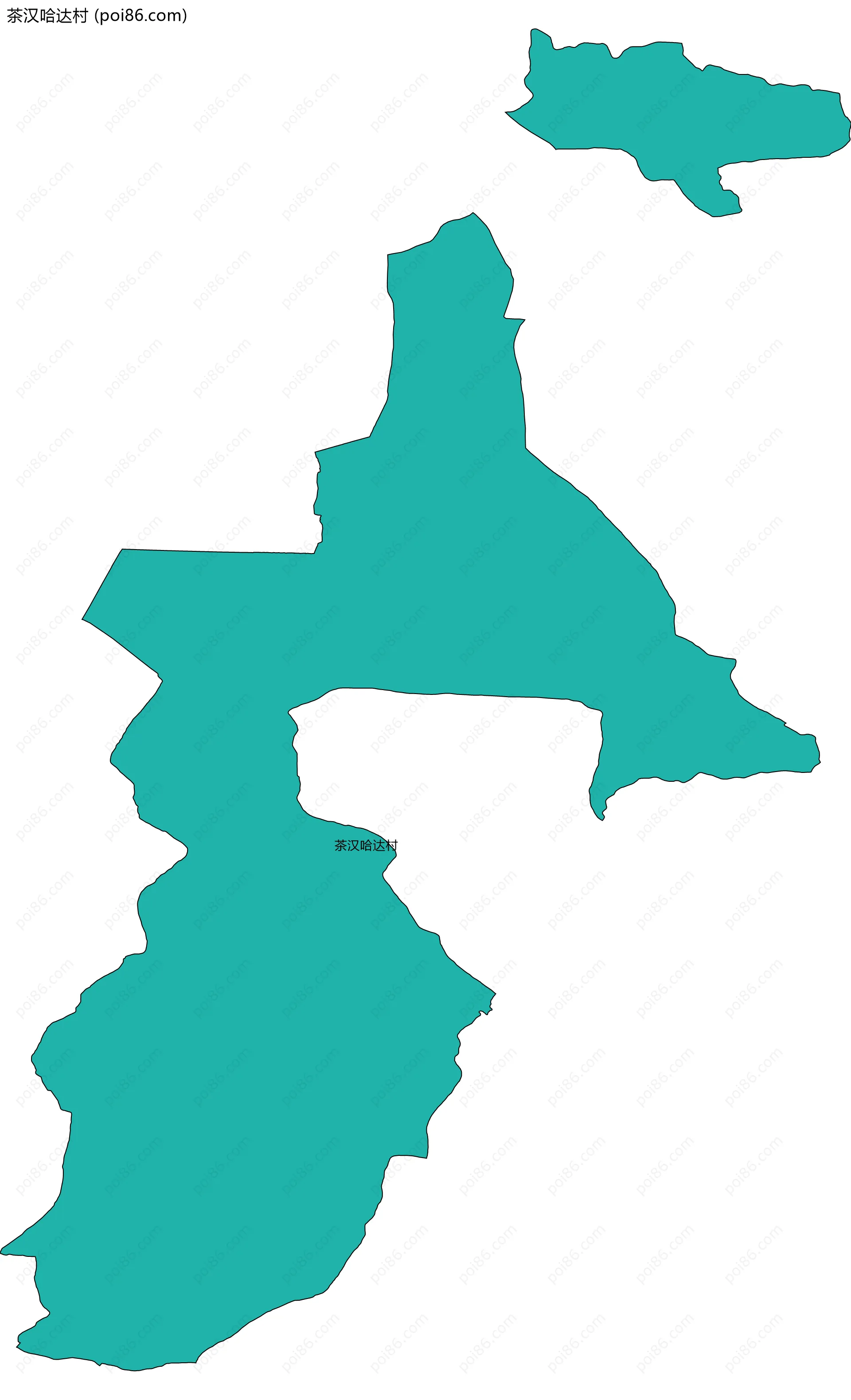 茶汉哈达村边界地图