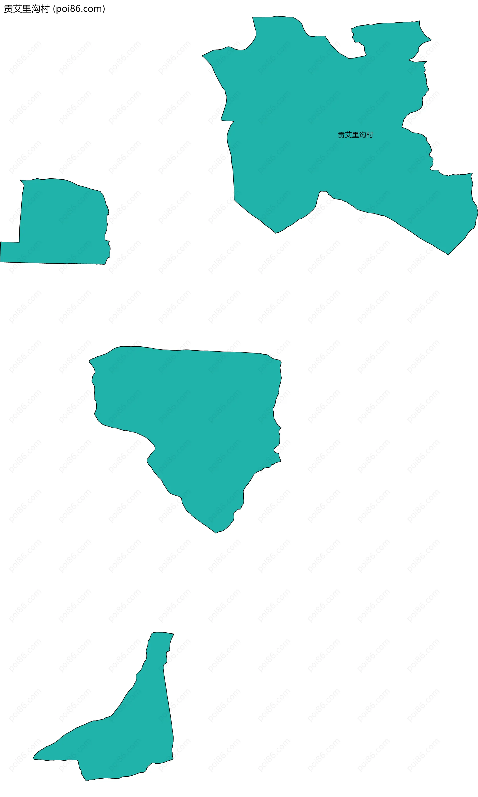 贡艾里沟村边界地图