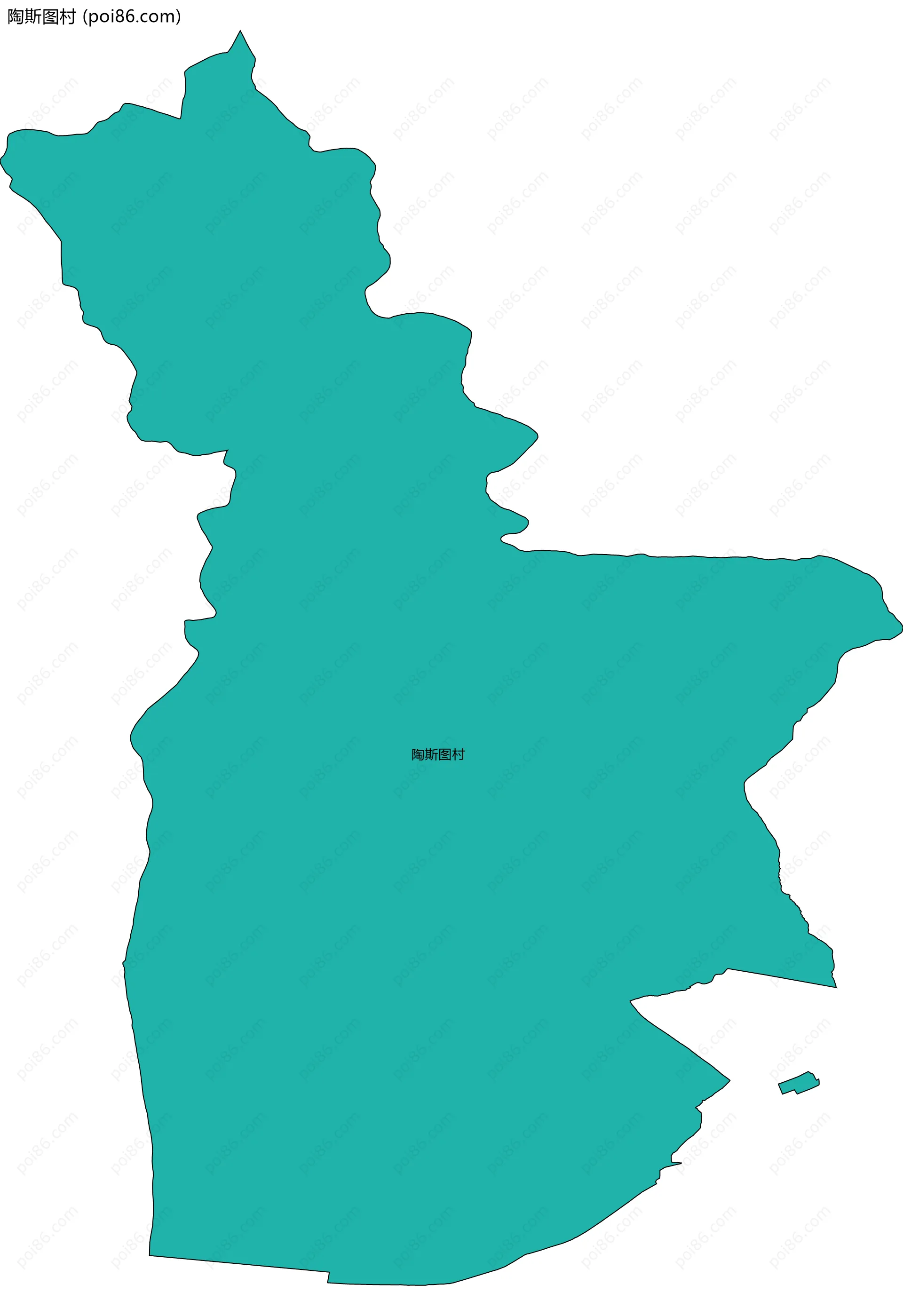 陶斯图村边界地图