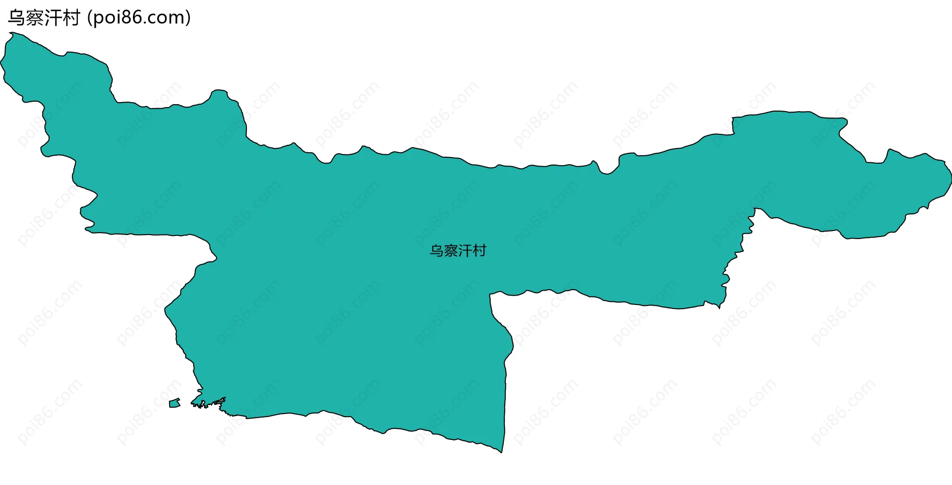 乌察汗村边界地图