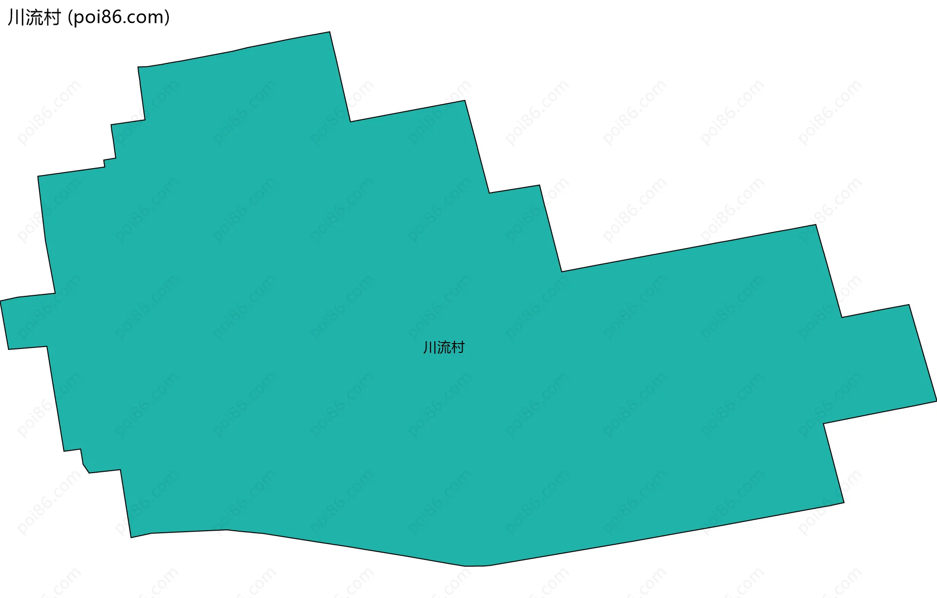 川流村边界地图