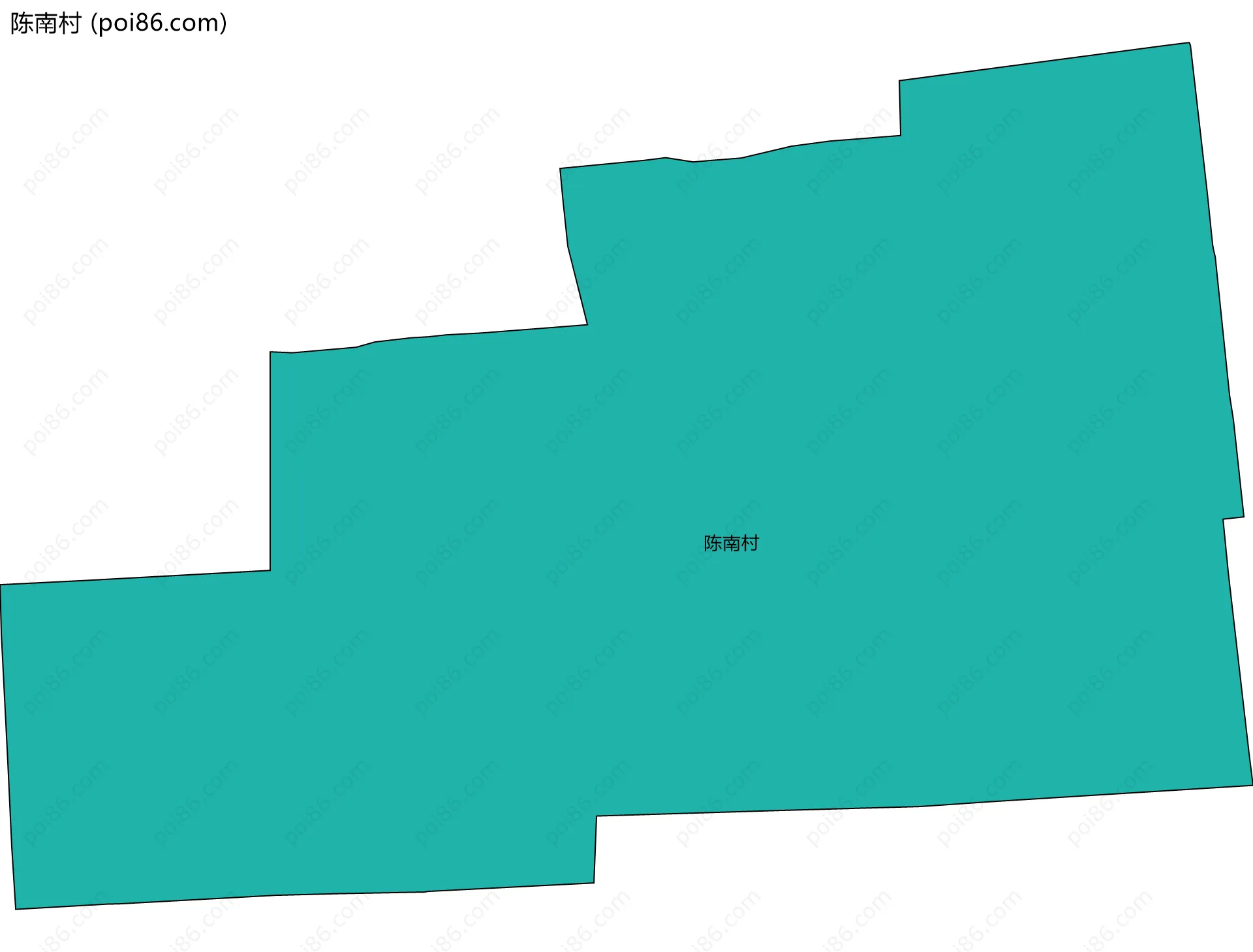 陈南村边界地图