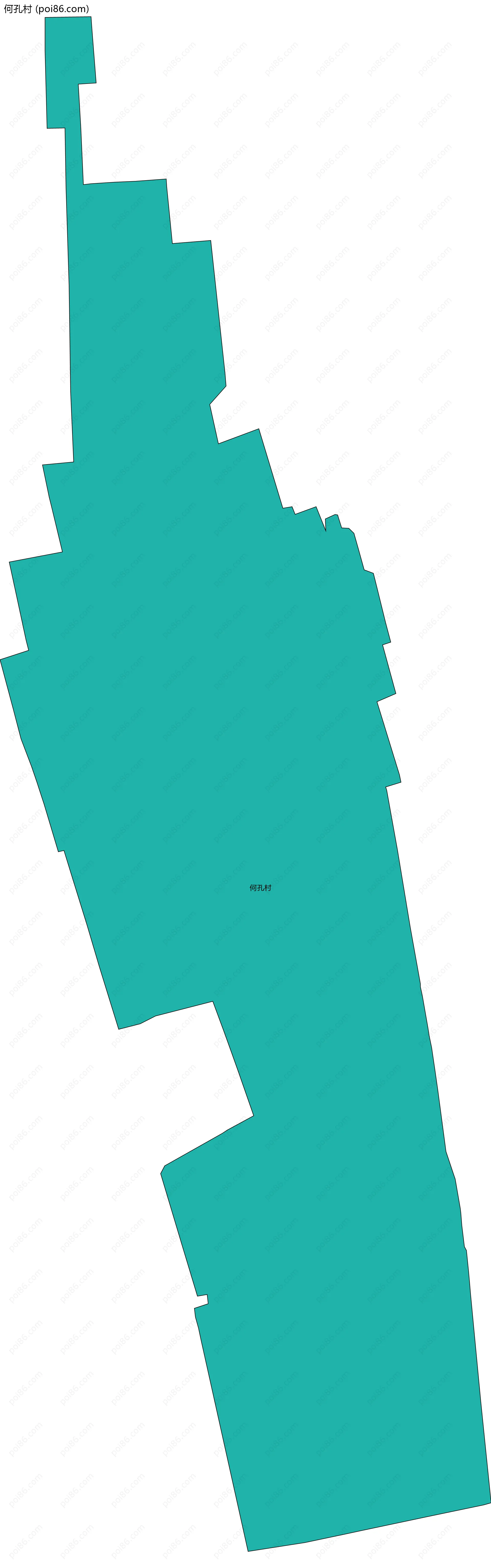 何孔村边界地图